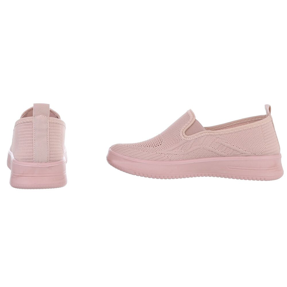 Ital-Design Damen Low-Top Freizeit Slipper (88843570) Flach Sneakers Low in Altrosa