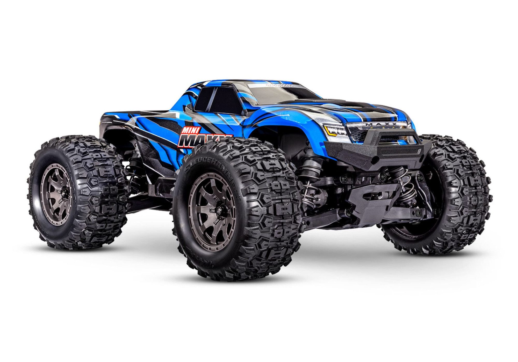 RC-Buggy Traxxas Mini Maxx BL 2S HD 4WD Monstertruck RTR, Akku, Lader Blau