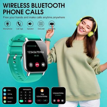 Ddidbi Smartwatch (1,85 Zoll, Android iOS), Telefonfunktion Fitnessuhr IP68 Wasserdicht 112 Sportmodi Armbanduhr