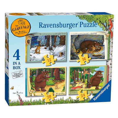 DER GRÜFFELO Puzzle 4 in 1 Puzzle Box Der Grüffelo Ravensburger Kinder Puzzle, 24 Puzzleteile