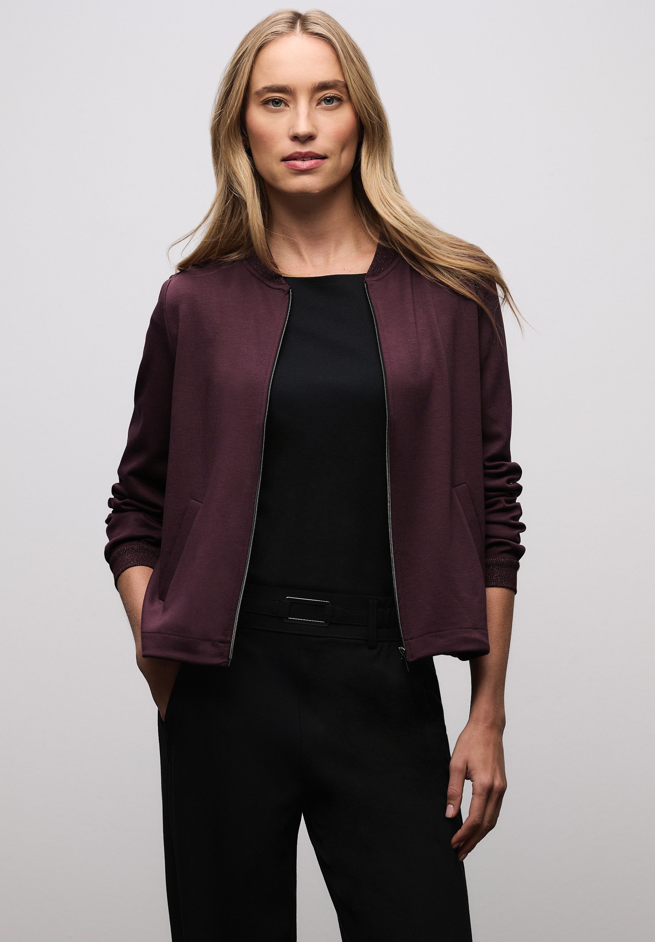 STREET ONE Cardigan mit Elastiksaum