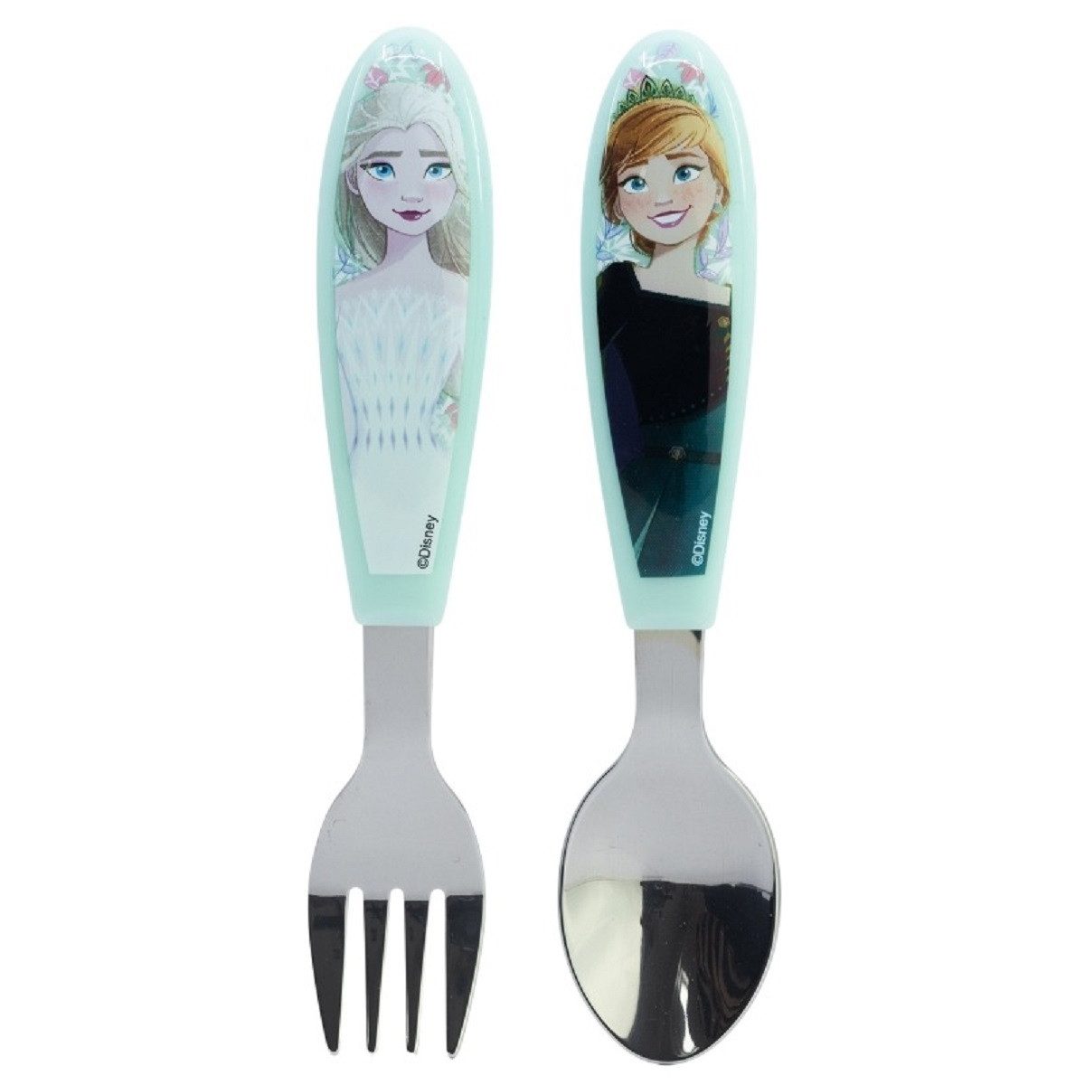Disney Frozen Kinderbesteck Set 2-teilig – Löffel & Gabel mit Motivgriffen (2-tlg), 1 Personen