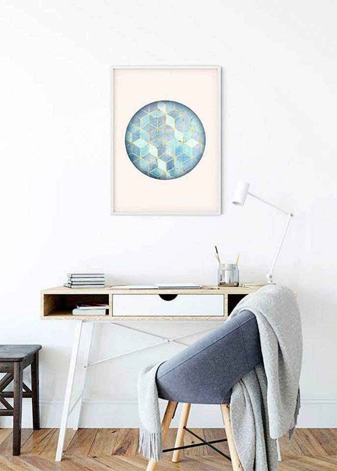 Komar Poster Mosaik Circle Azzuro, Formen, Kunst (1 St), Kinderzimmer, Schlafzimmer, Wohnzimmer