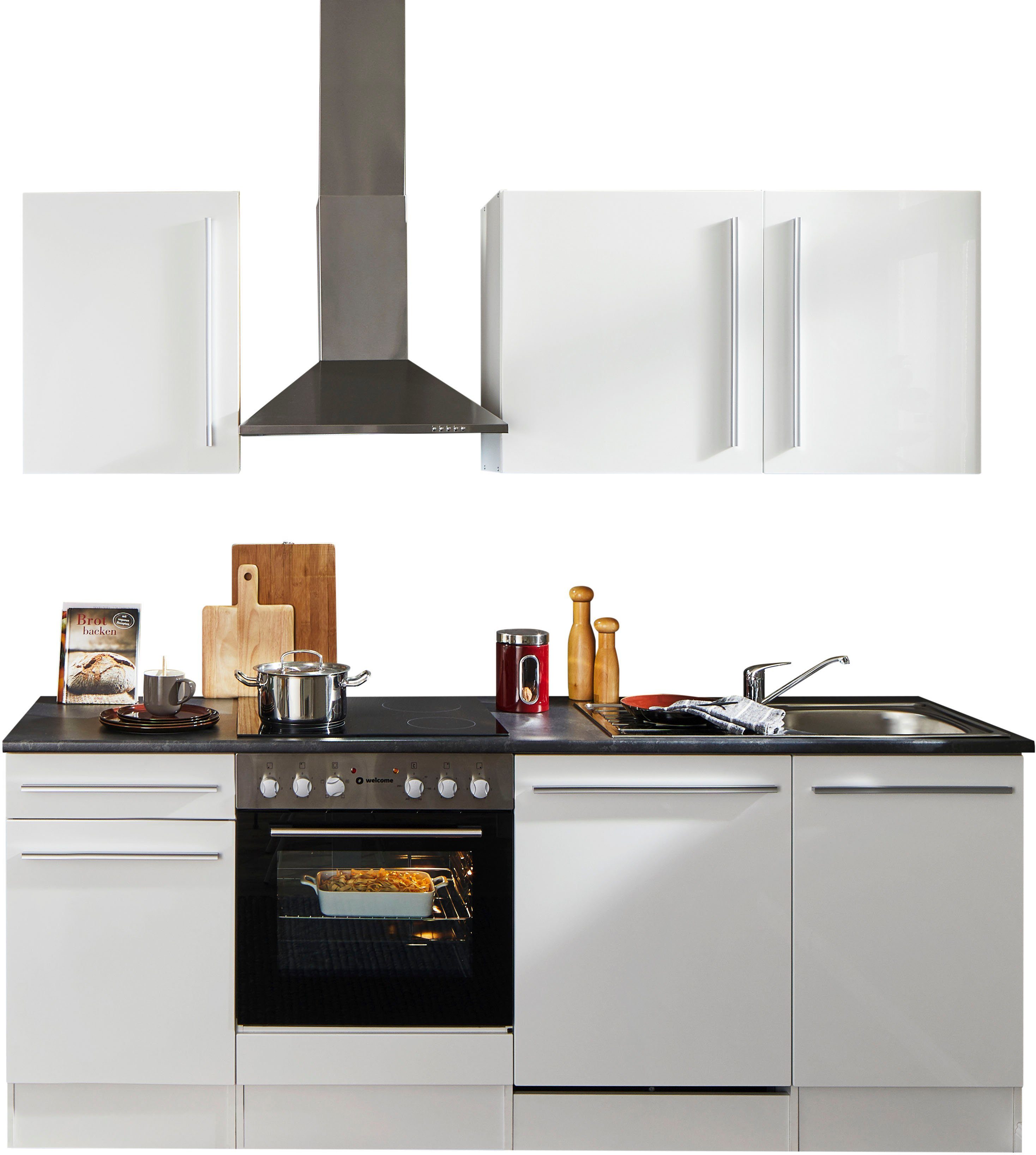 BASIC by Balculina Küchenzeile Jazz, Breite 220 cm, wahlweise mit E-Geräten günstig online kaufen