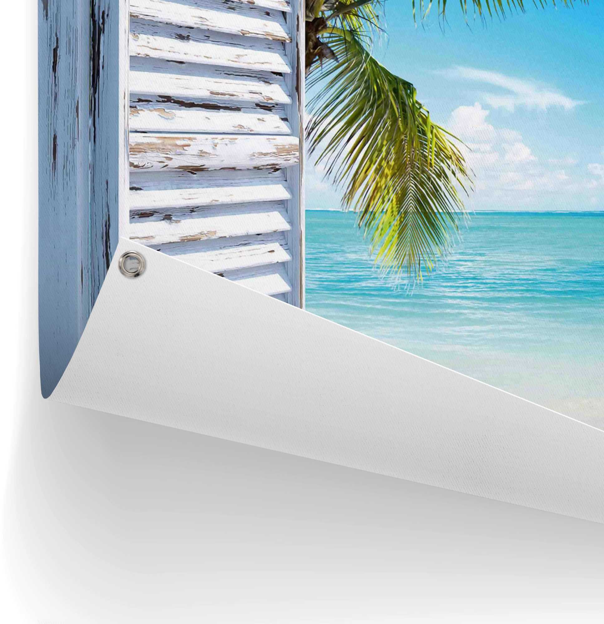 Reinders! Poster Strandfenster, leichtes und Außeneinsatz den für Gartenposter wasserfestes