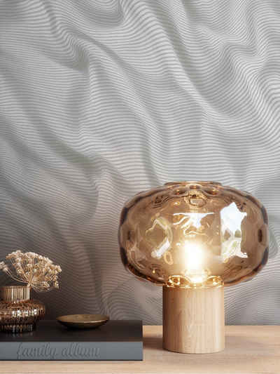 Newroom Vliestapete, Grau Tapete Glamour Einfarbig - Unitapete Modern Textil-Optik Stoff für Wohnzimmer Schlafzimmer Küche