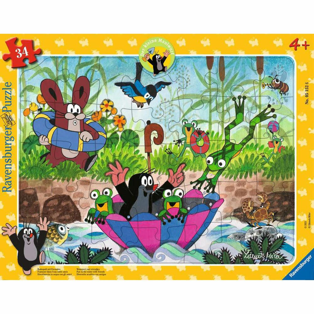 Ravensburger Puzzle Badespaß mit Freunden, 34 Puzzleteile