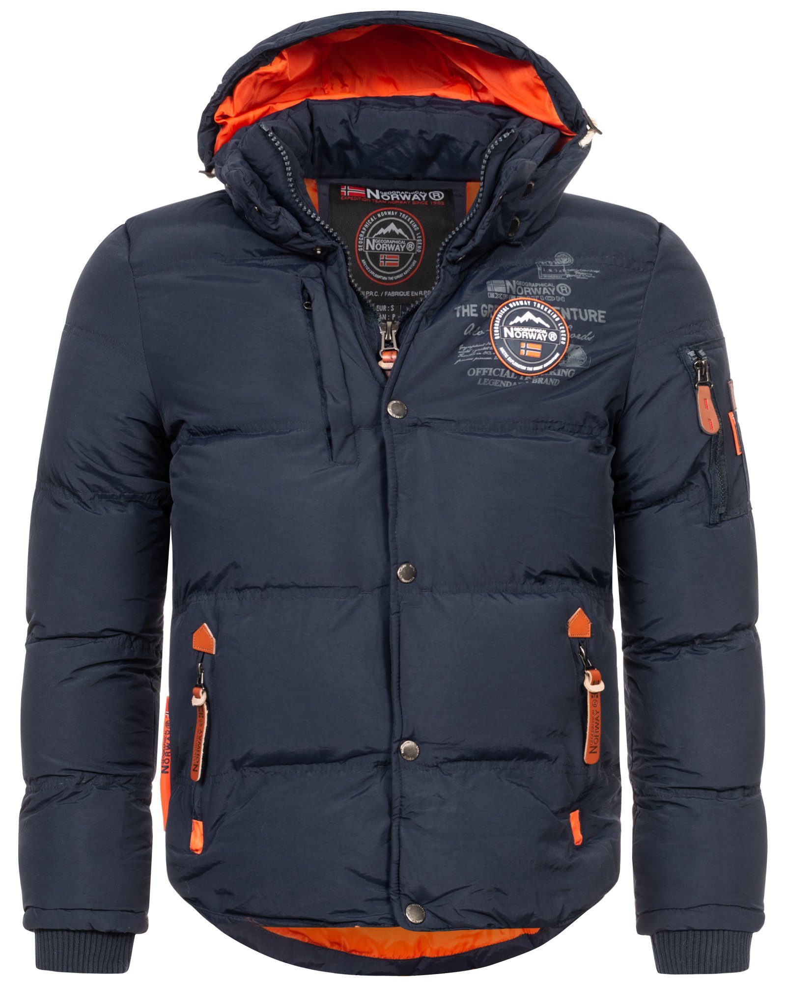 Verveine Parka Outdoor Navy Steppjacke Jacke Jacke Herren Steppjacke Winter Norway Geographical