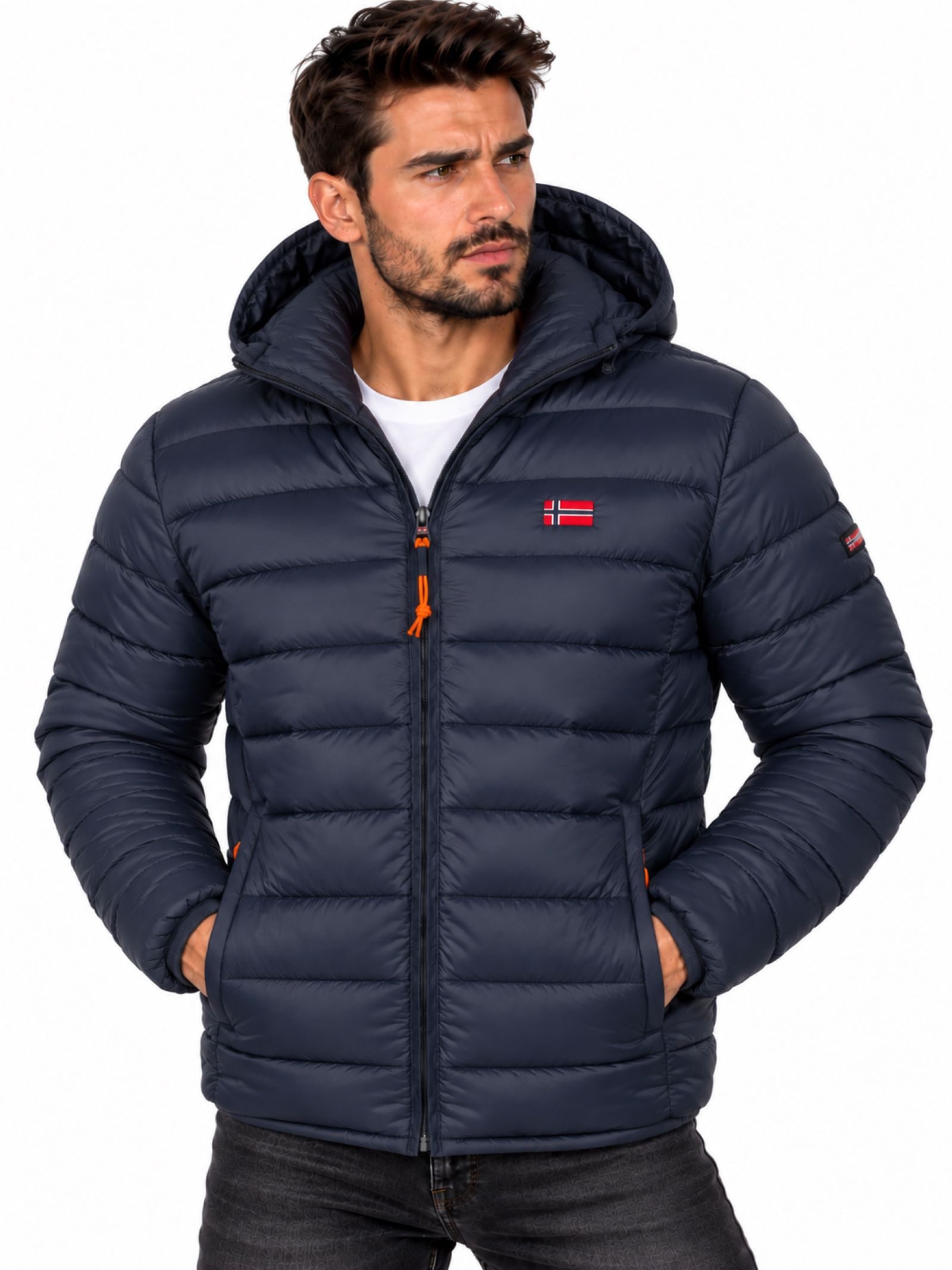 Geographical Norway Steppjacke Herren Herbst Winter Jacke Übergangsjacke Stepp Outdoor Leicht Warm