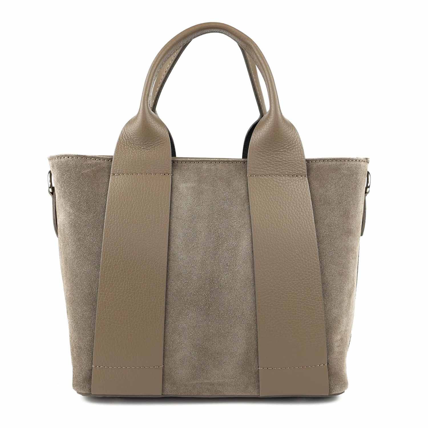 Schultertasche Made in Italy Damen Wildleder Tasche Shopper Handtasche Umhängetasche