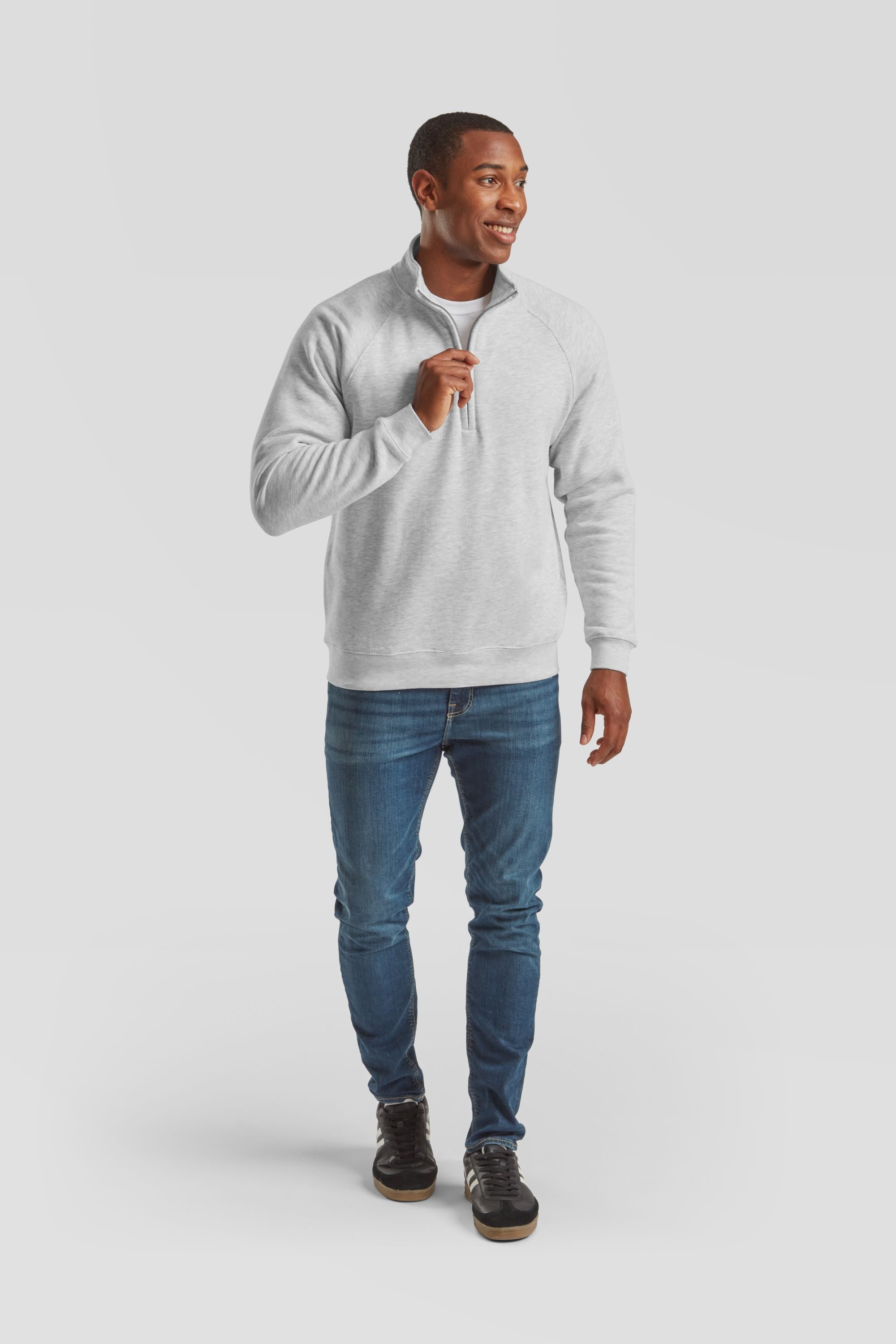 Fruit of the Loom Sweatshirt Fruit of the Loom Premium Zip Neck Sweat