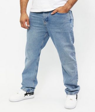 Denim Distriqt Loose-fit-Jeans Lässige Baggy Herren Jeans Hip Hop Jeans Hellblau W32/L34