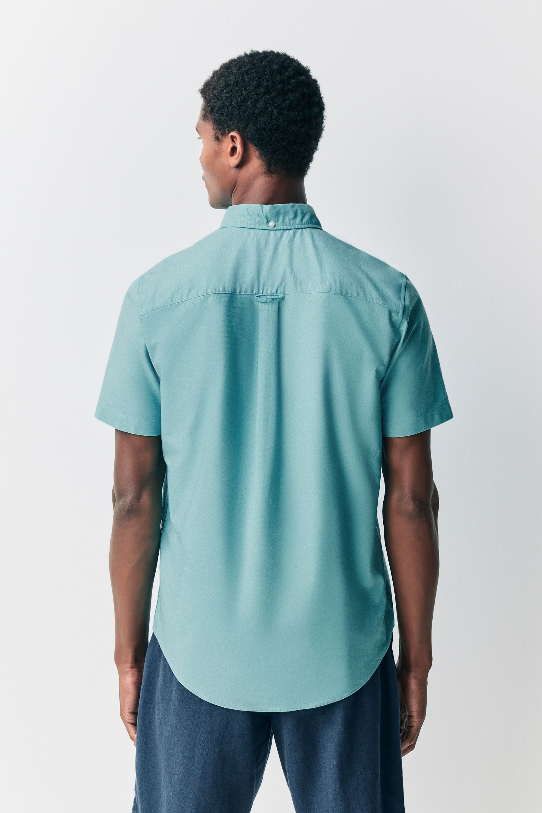 Next Kurzarmhemd Kurzarm-Oxfordhemd aus 100 % Baumwolle (1-tlg) günstig online kaufen