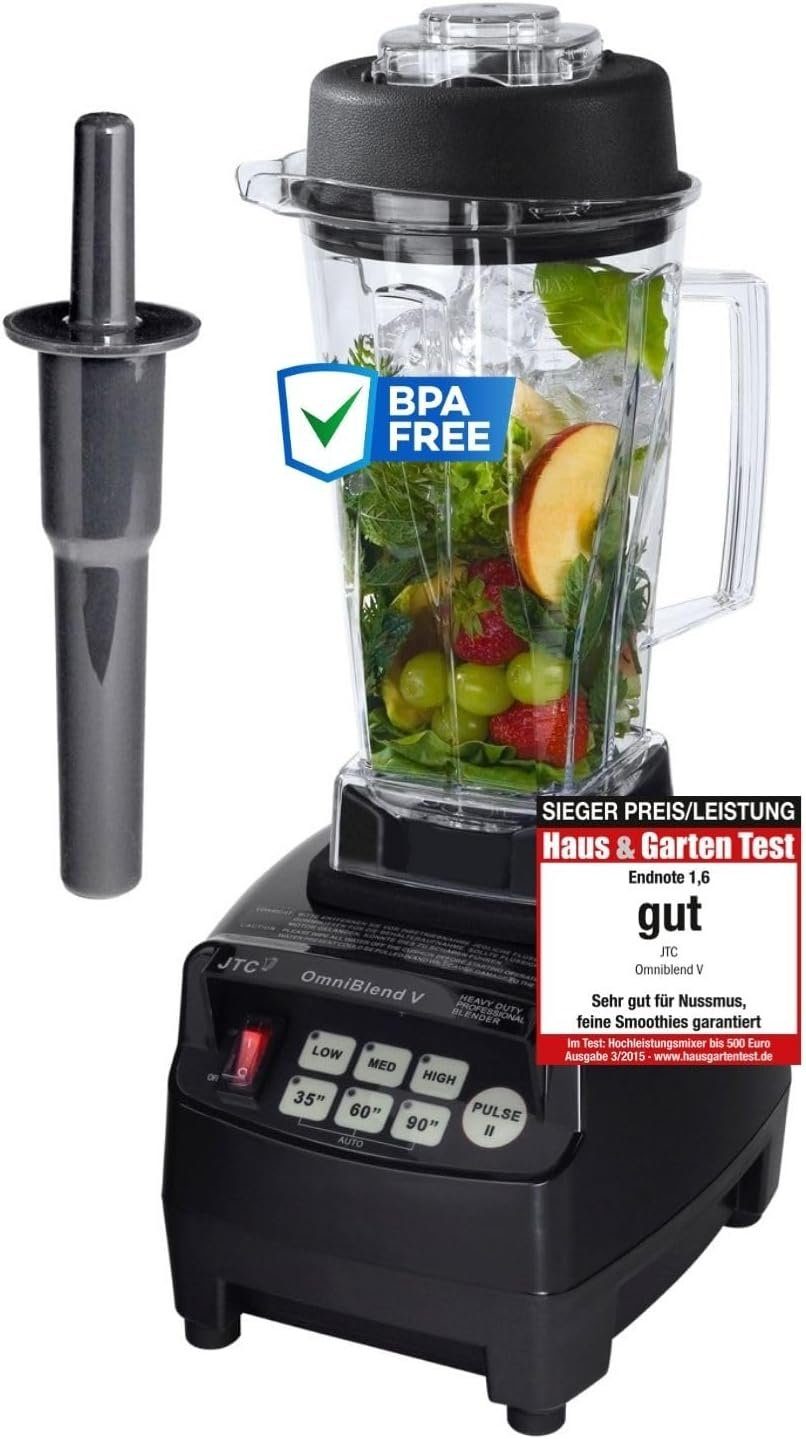 OmniBlend Standmixer JTC Omniblend V TM-800 Hochleistungsmixer Standmixer Smoothiemaker, 1200,00 W