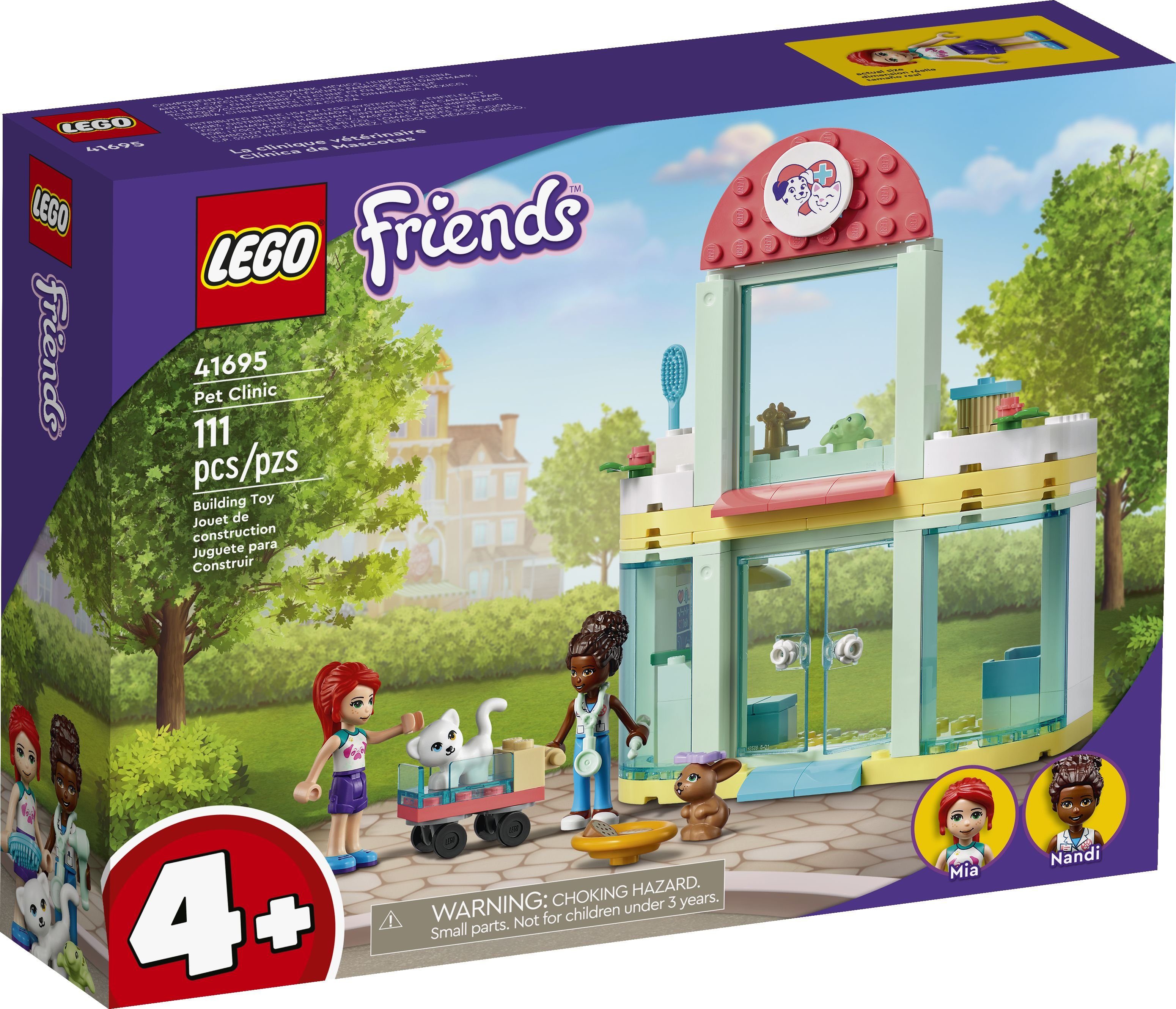 LEGO® LEGO® Friends 41695 Tierklinik Konstruktionsspielsteine, (111 St)