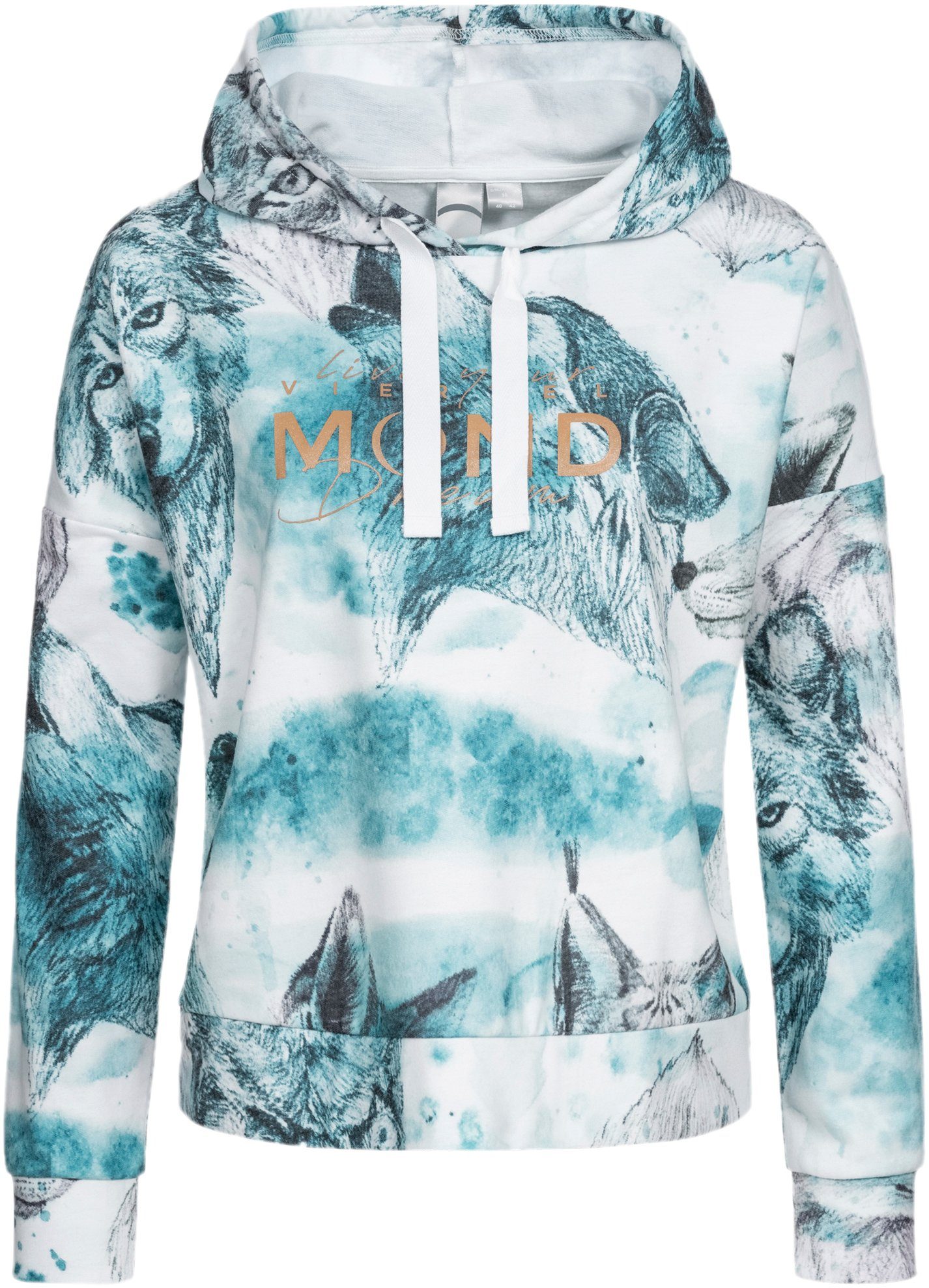 LPO Kapuzensweatshirt WOMEN AOP SWEAT mit GILFORD Kontrastdetails