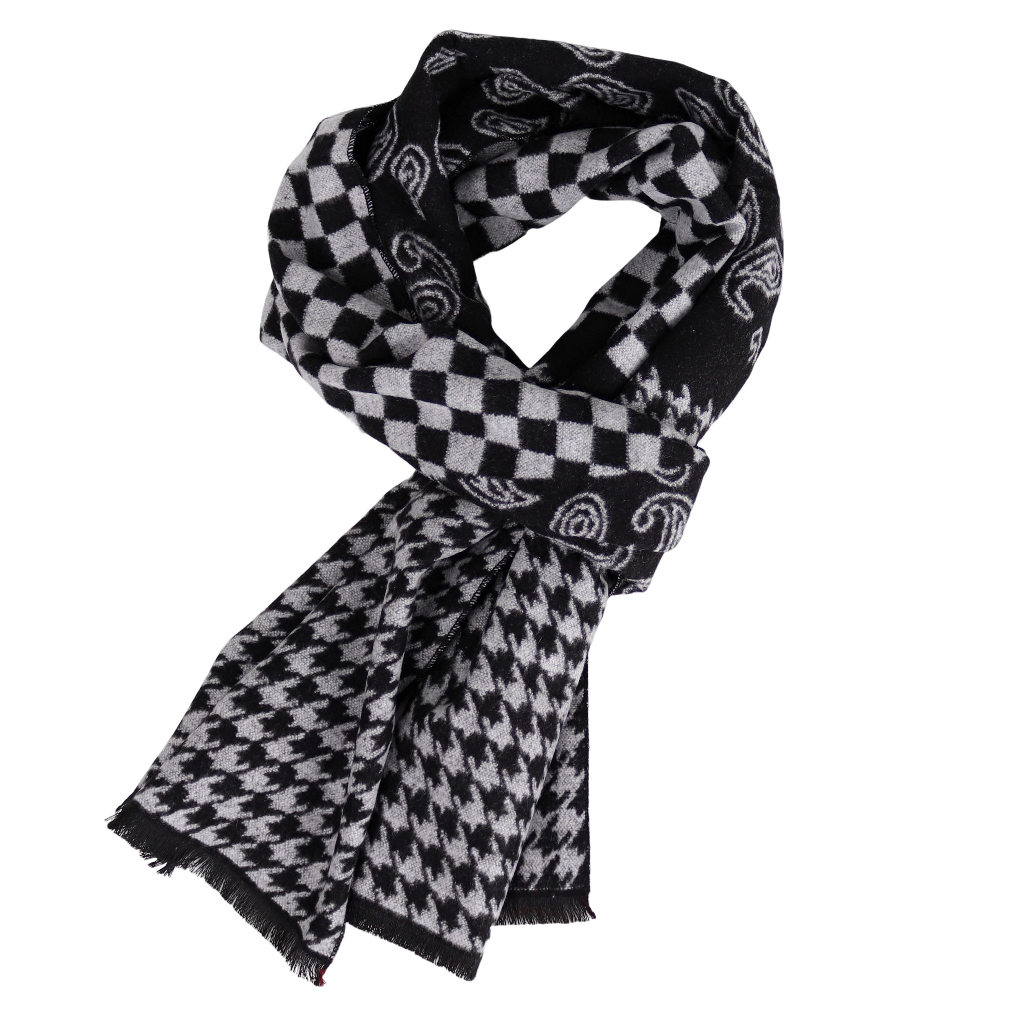 MIRROSI Modeschal Herren Weicher und warmer Schal tolles Muster 33x182cm, (angesagte Musterkombination), Männer Halstuch ideal für Herbst und Winter