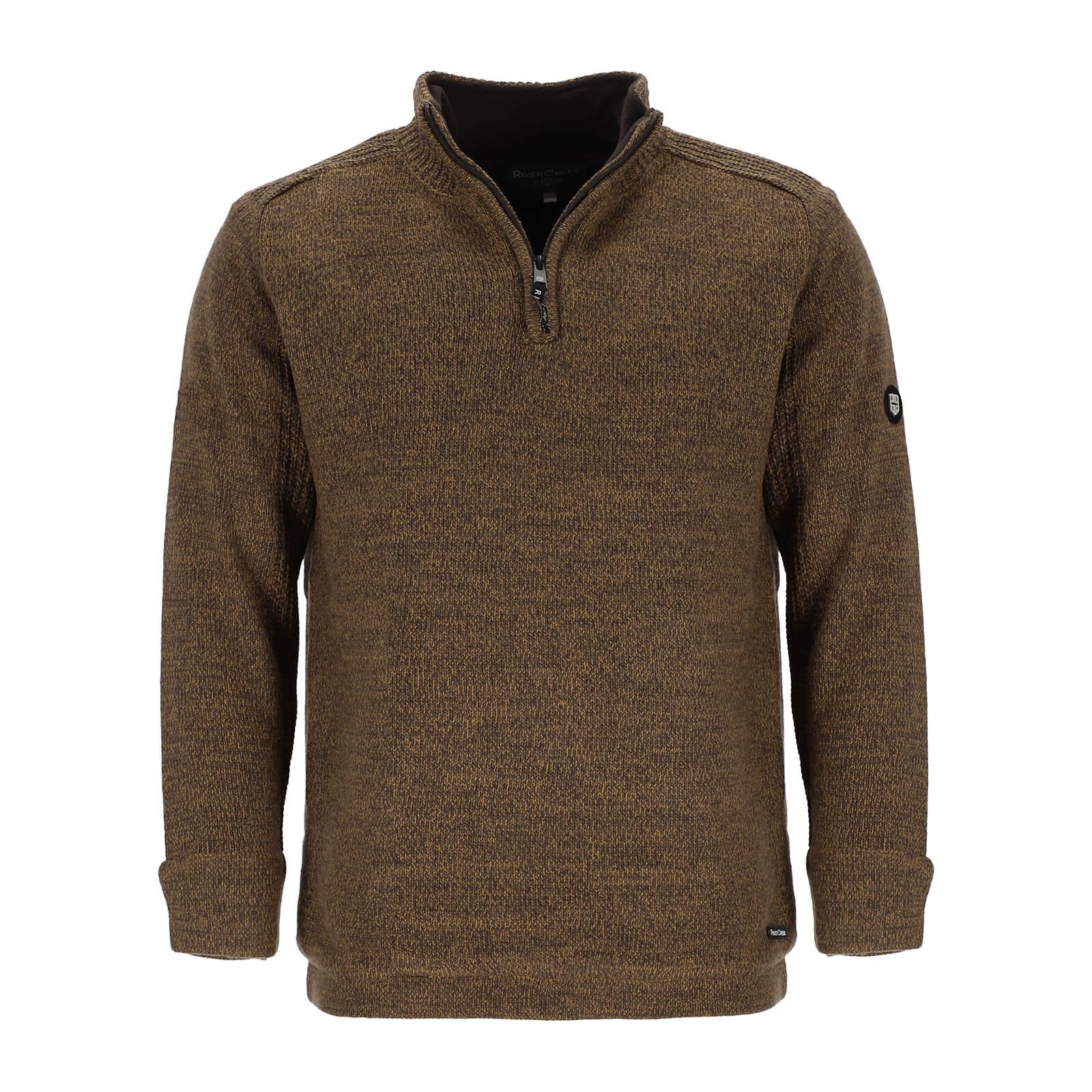 Rivercreek Troyer Herren Stricktroyer mit Teddyfutter - Pullover mit Troyer günstig online kaufen