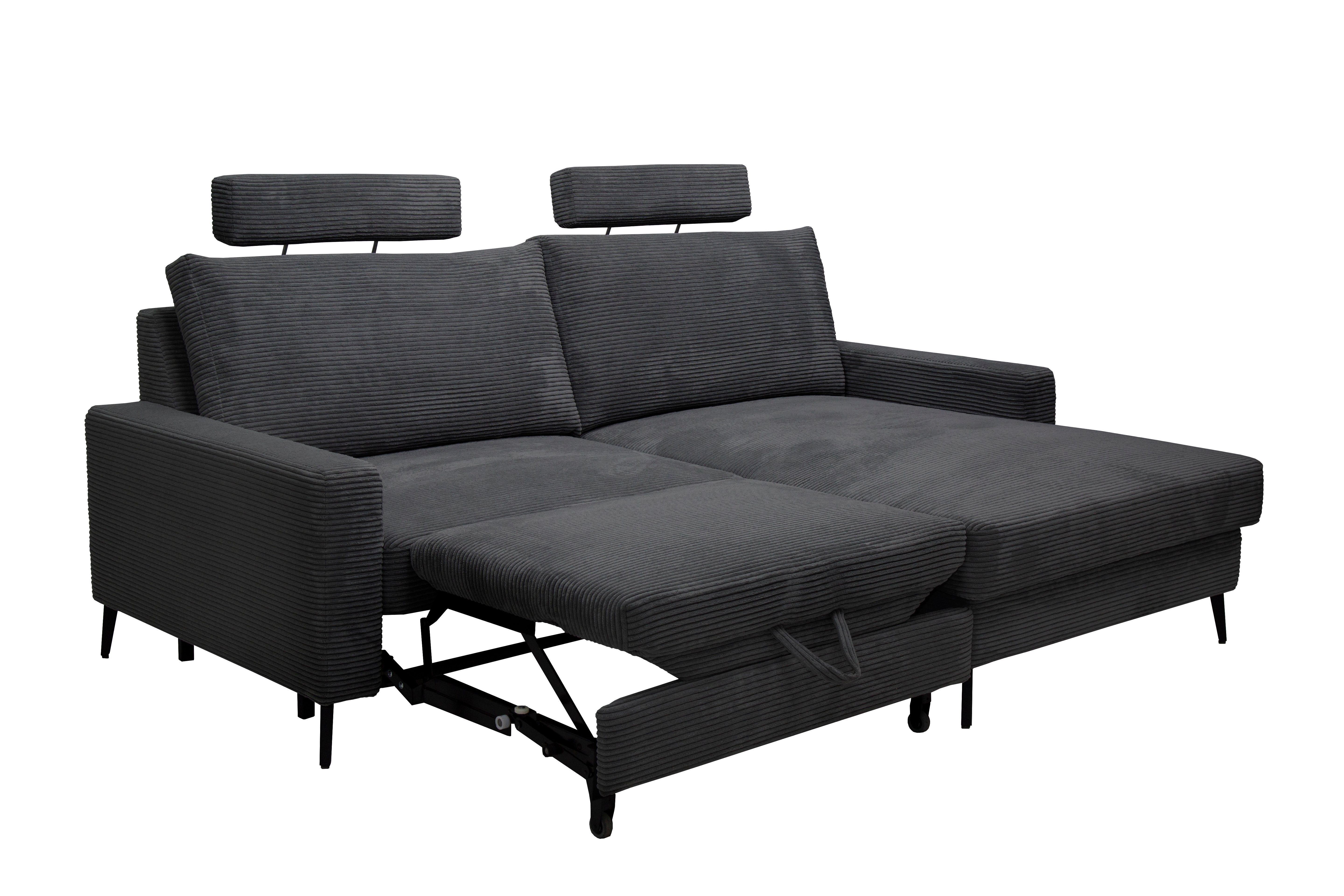 Konstanta Möbelhaus Ecksofa Tivat UD mit Schlaffunktion und Bettkasten, 223x166 cm, mit Bettfunktion und Bettkasten