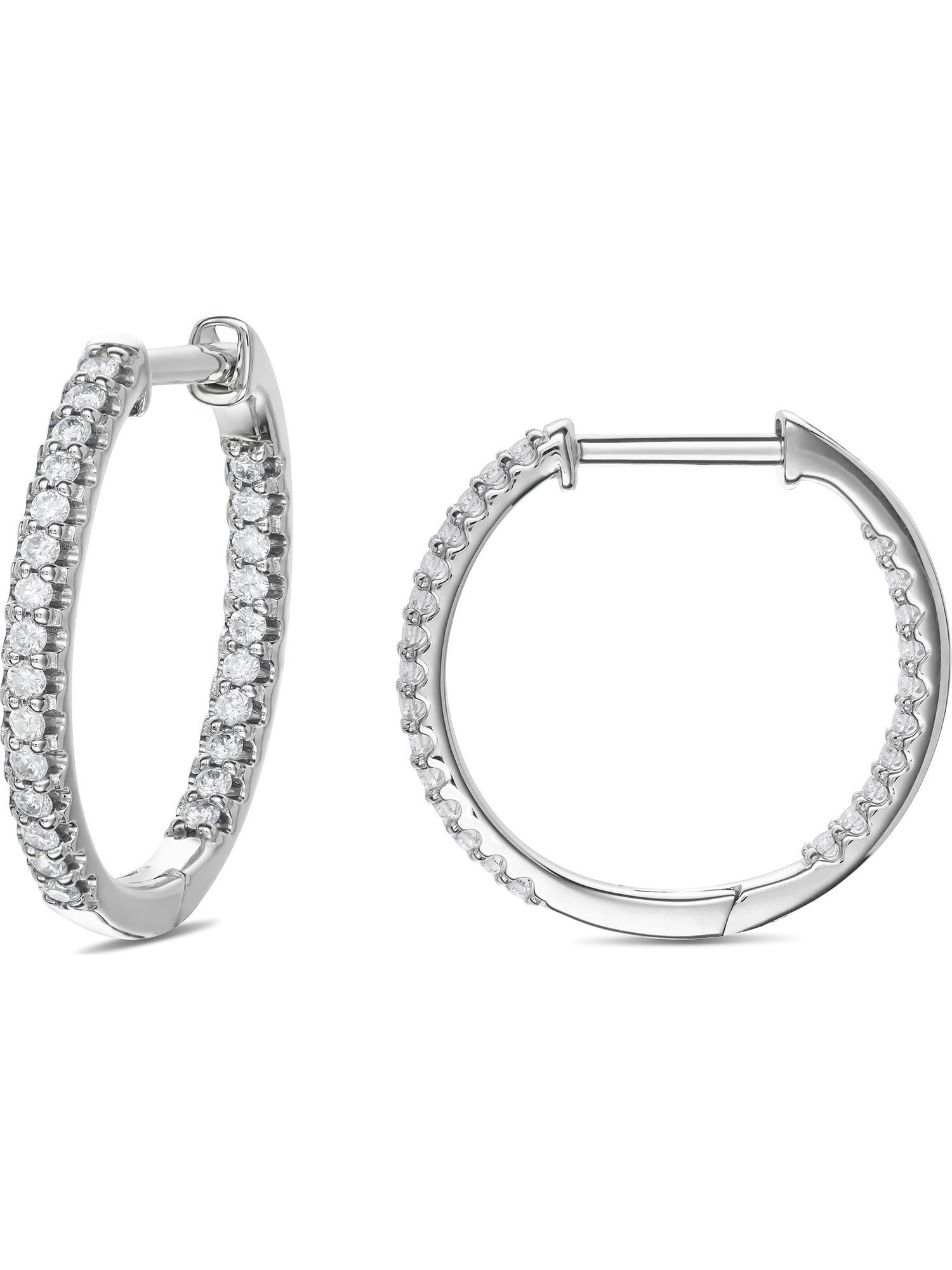 CHRIST Paar Creolen CHRIST Damen-Creolen 585er Weißgold 50 Diamant (Paar) günstig online kaufen