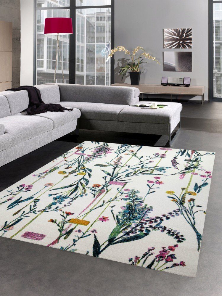 Carpetia Teppich Teppich Designerteppich Blumen Sommerwiese günstig online kaufen