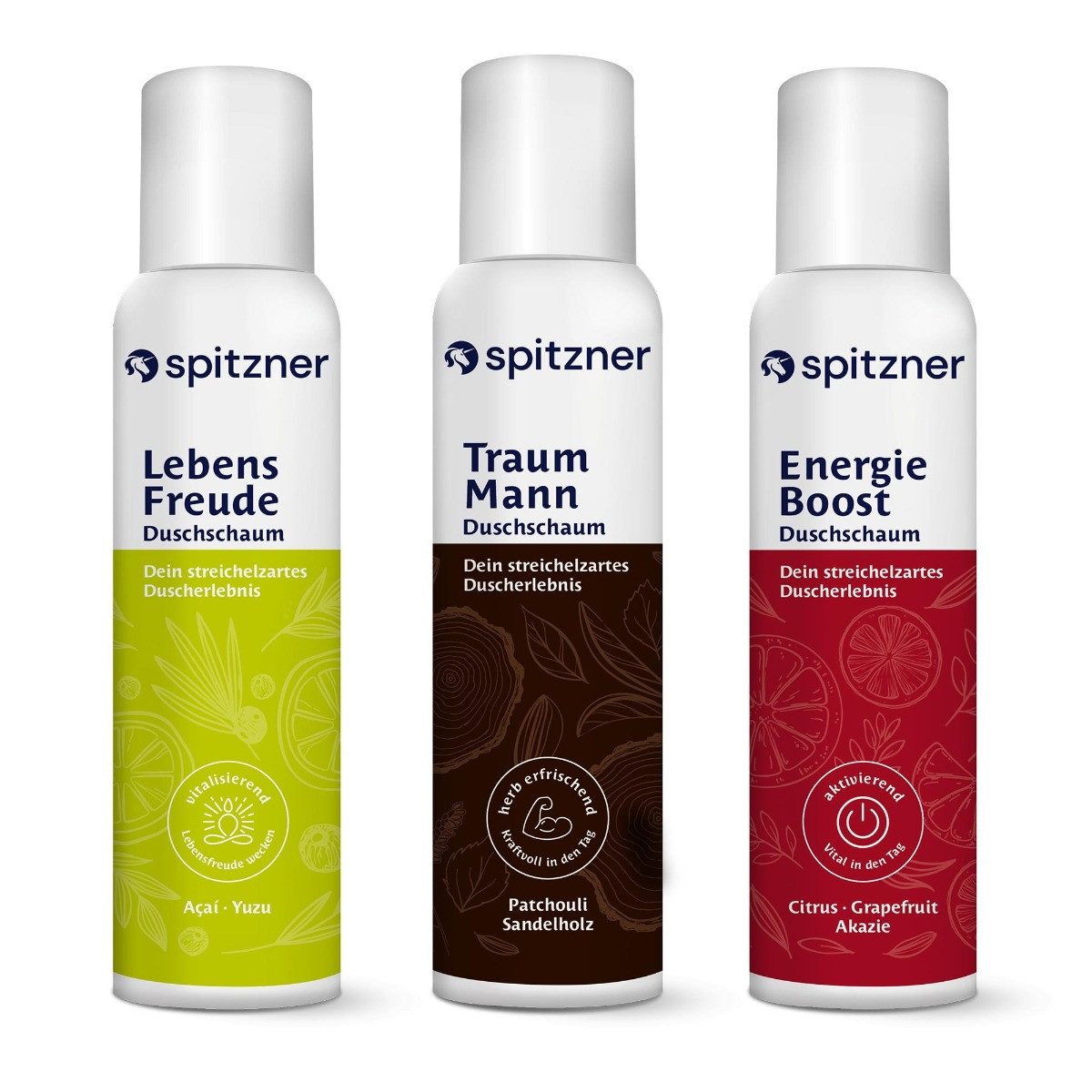 Spitzner Duschschaum Spitzner Fitness Man Duschschaum Set (3 x 150 ml)