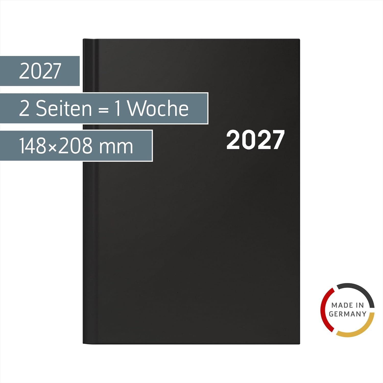 BRUNNEN Buchkalender BRUNNEN Buchkalender Mod. 796 2027, A5, schwarz
