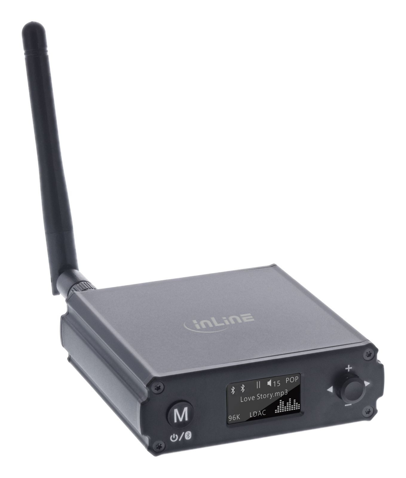 Inline Bluetooth 5.1 HiFi-Receiver & USB DAC - mit LCD Bluetooth-Lautsprecher
