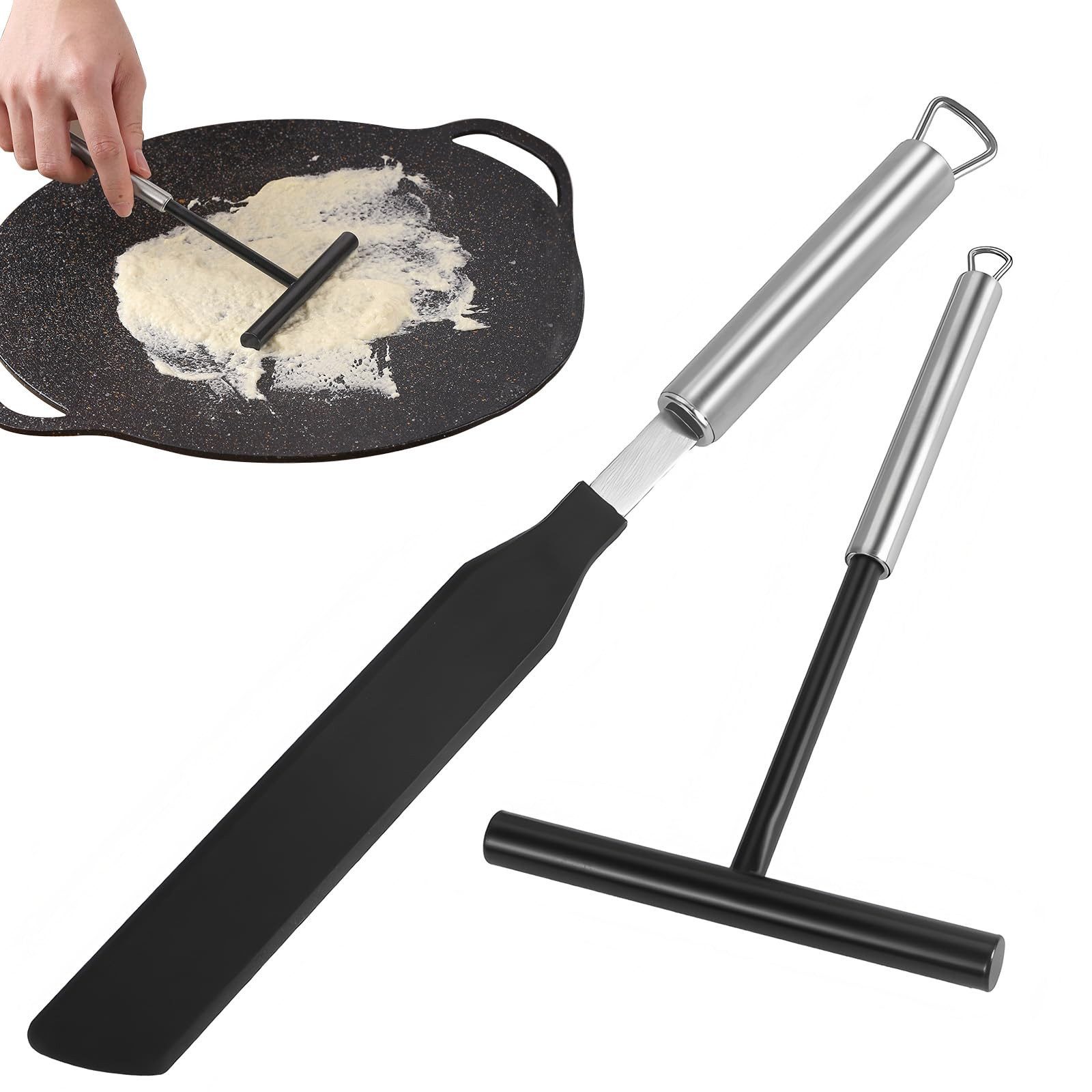 FOUORTUNATE-BEE Распределители блинов Распределители блинов Und Spatel, Teigverteiler Wender Für Crêpes Maker