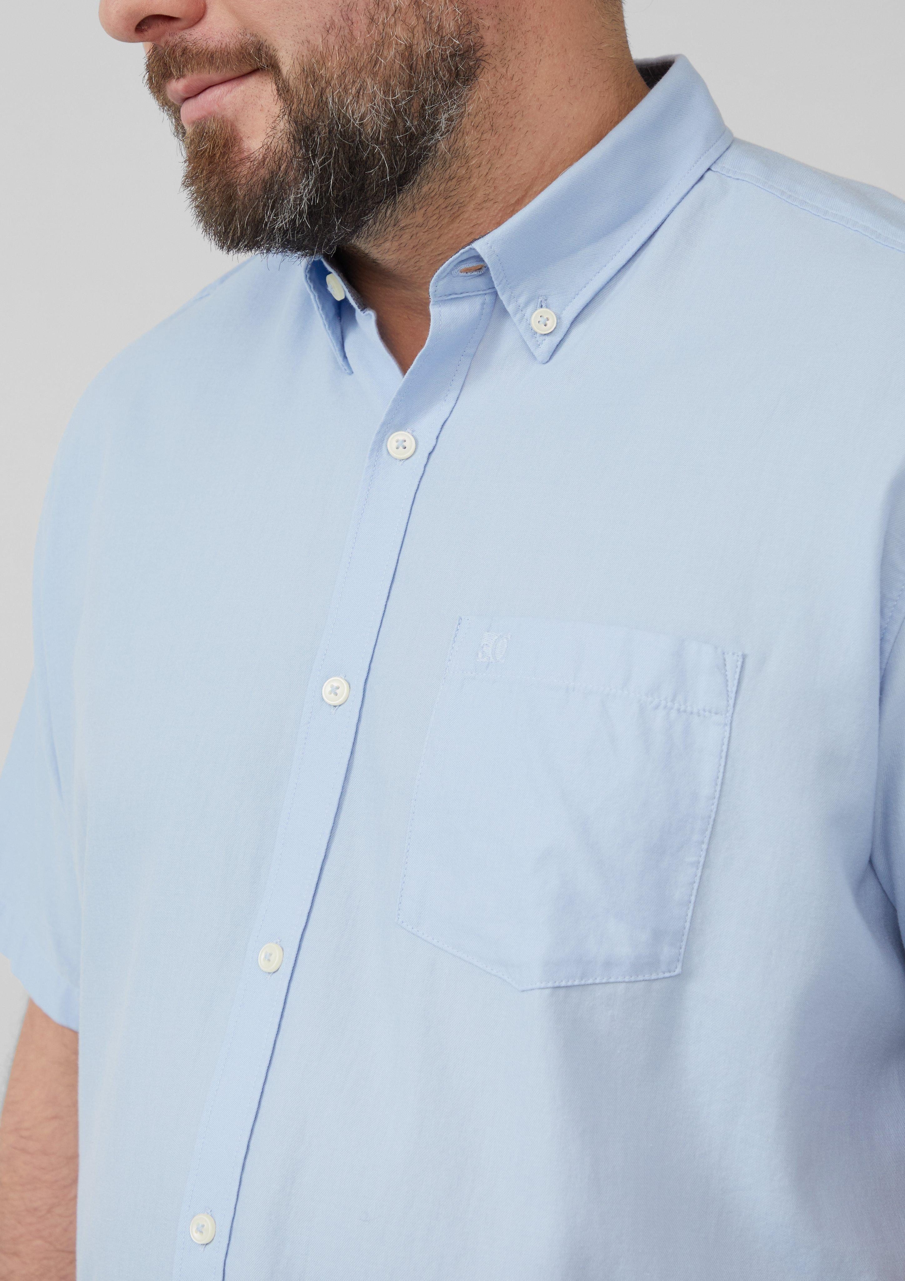 s.Oliver Kurzarmhemd Regular Fit: Kurzärmeliges Twillhemd günstig online kaufen