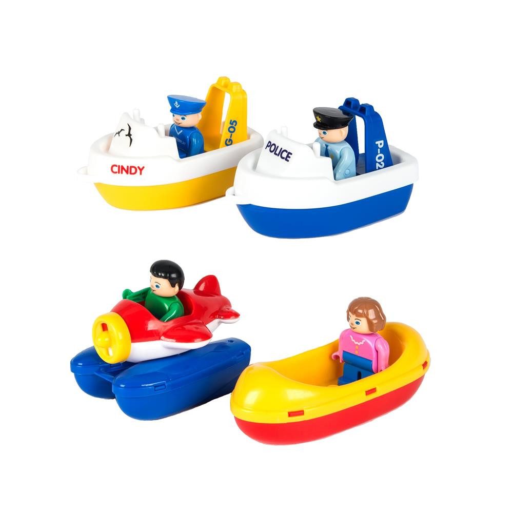 BIG Wasserbahn Waterplay Niagara, mit 3 Booten 1 Wasserflugzeug und 4 Spielfiguren