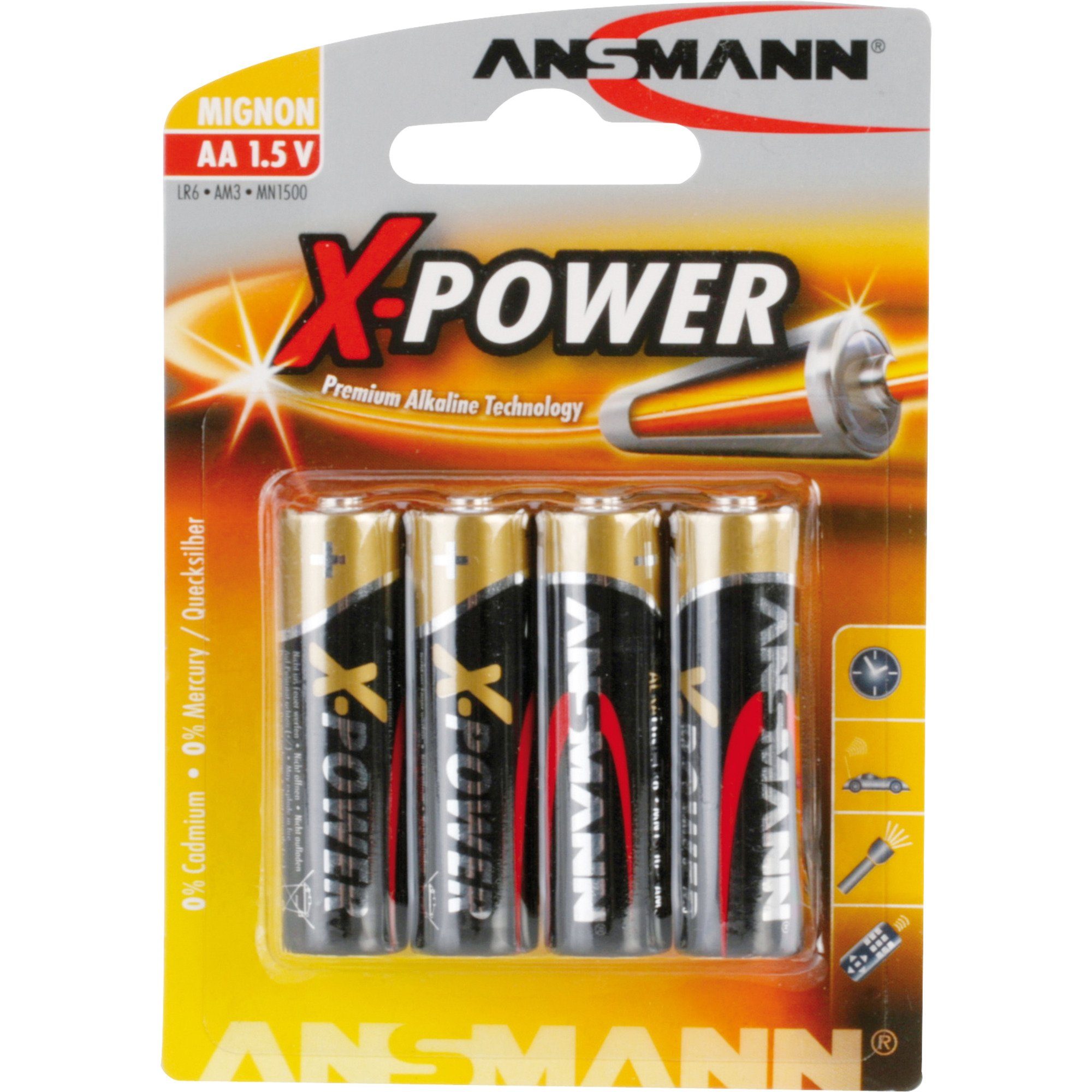 Ansmann X-Power Alkaline Batterie Mignon AA / LR6, Batterie