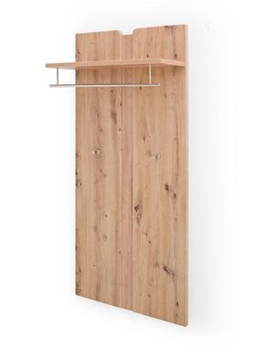 expendio Garderobe Tortona 4, Balkeneiche tiefgezogen 70x156x29 cm mit Ablage und Kleiderstange