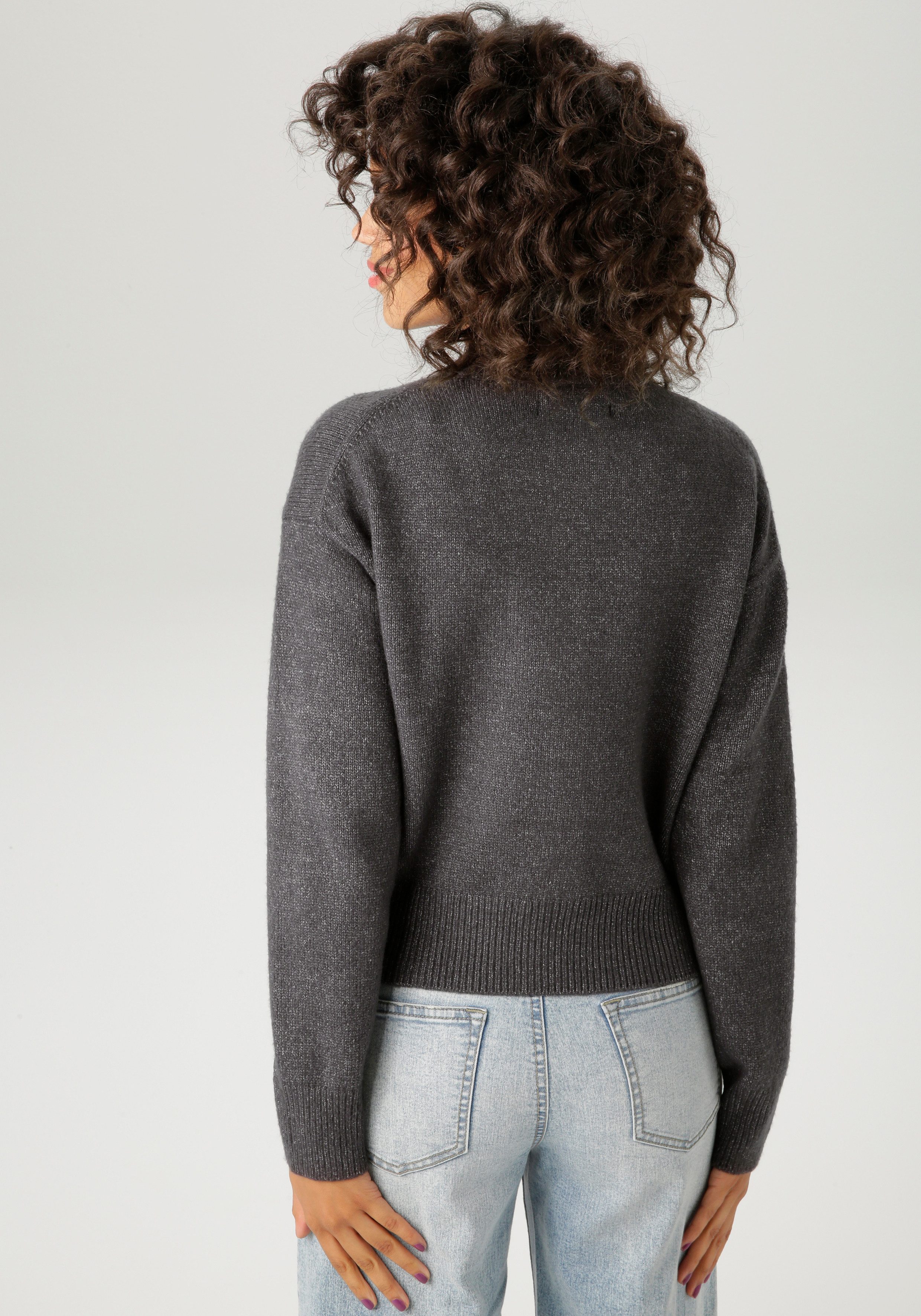 Aniston CASUAL Strickjacke aus effektvollem Melange-Garn günstig online kaufen