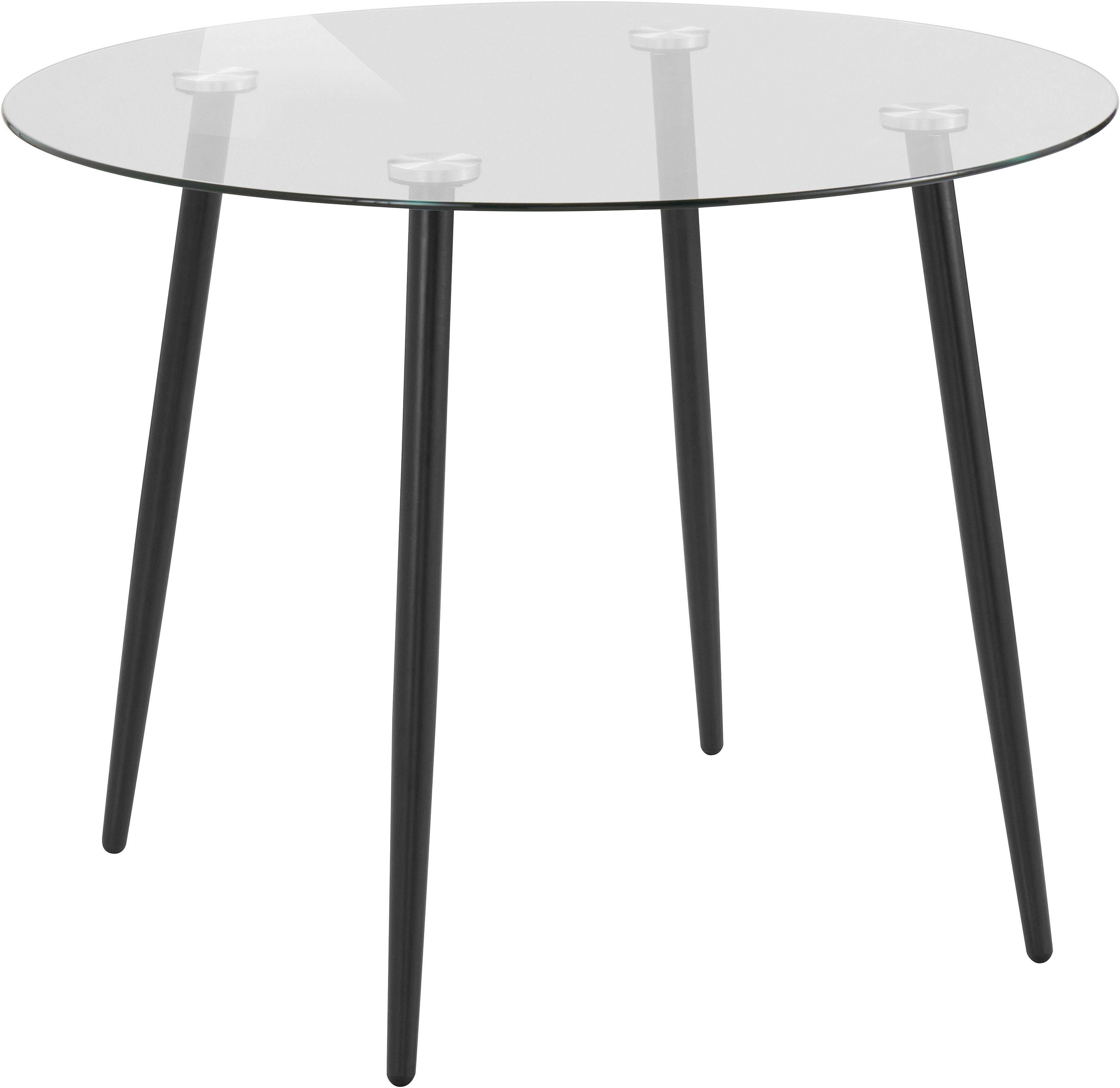 INOSIGN Glastisch Danny, runder Esstisch mit einem Ø von 100 cm