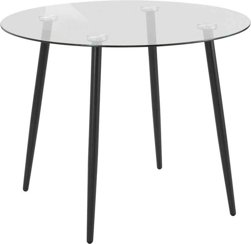 INOSIGN Glastisch Danny, runder Esstisch mit einem Ø von 100 cm