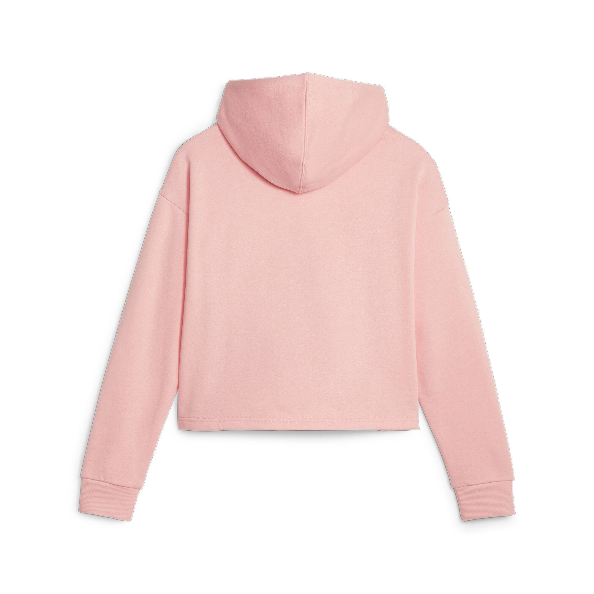 Sweatshirt Logo Peach Cropped Pink Essentials+ PUMA Damen Hoodie Smoothie