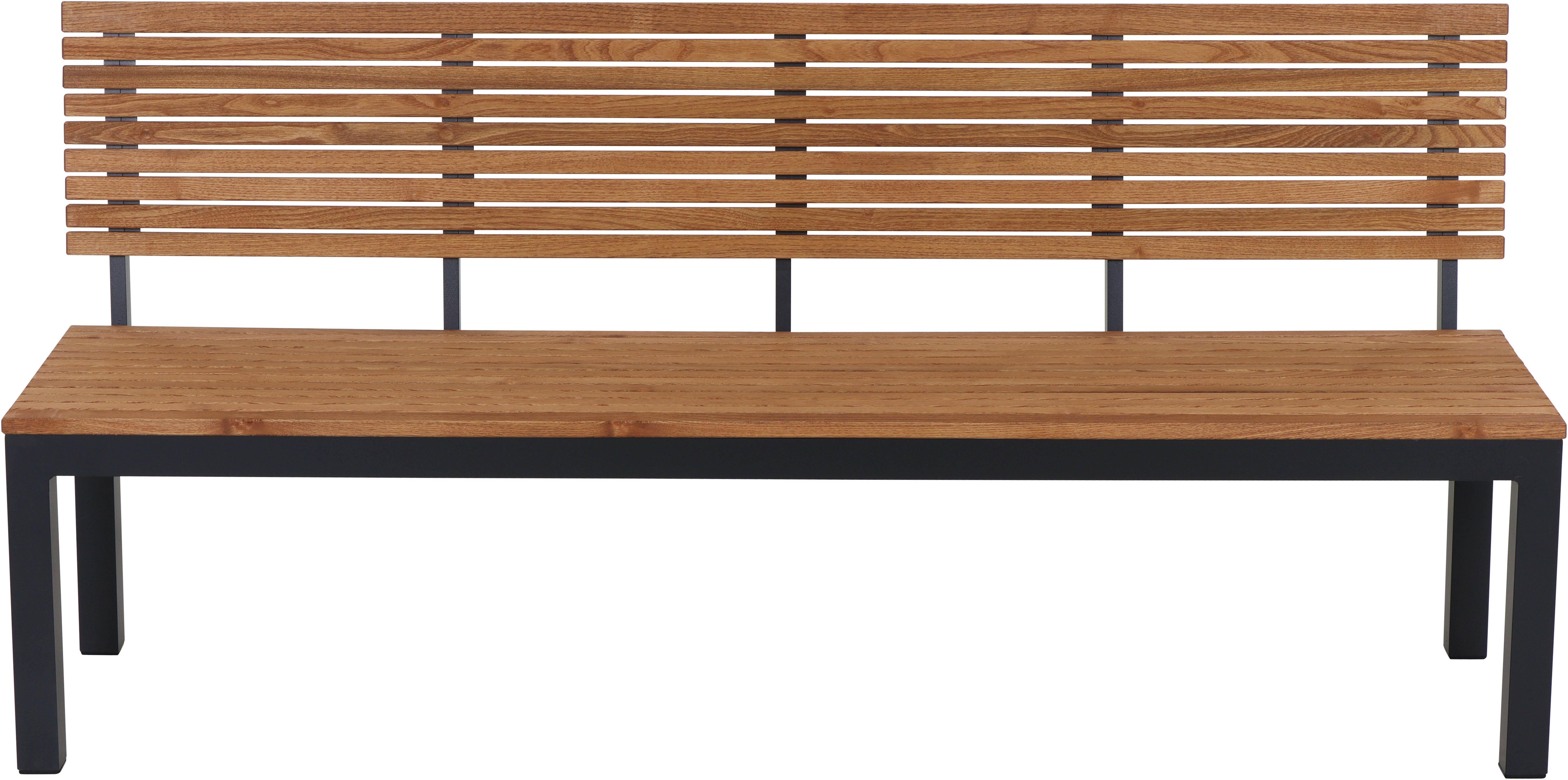 Siena Garden Gartenbank Bozen 3er Aluminiumgestell anthrazit Robininenholz, Flächen aus Robinienholz FSC® 100%