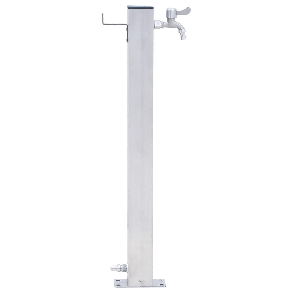 vidaXL Wassertank, Wassersäule für den Garten 40 cm Edelstahl Quadratisch