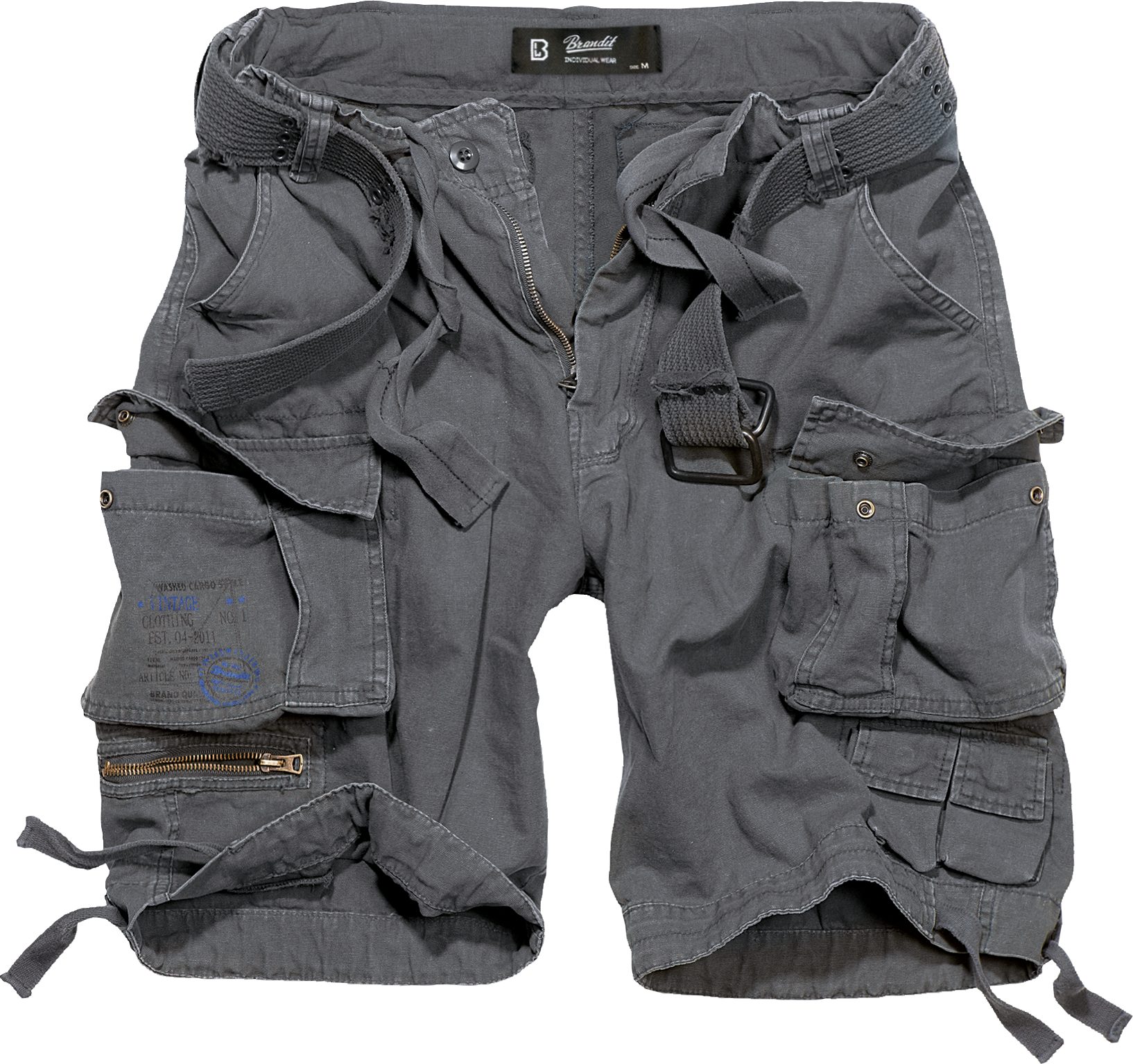 Brandit Cargohose Herren Bermuda Cargo Shorts knielang Kurze Hose Short Gürtel Knielang