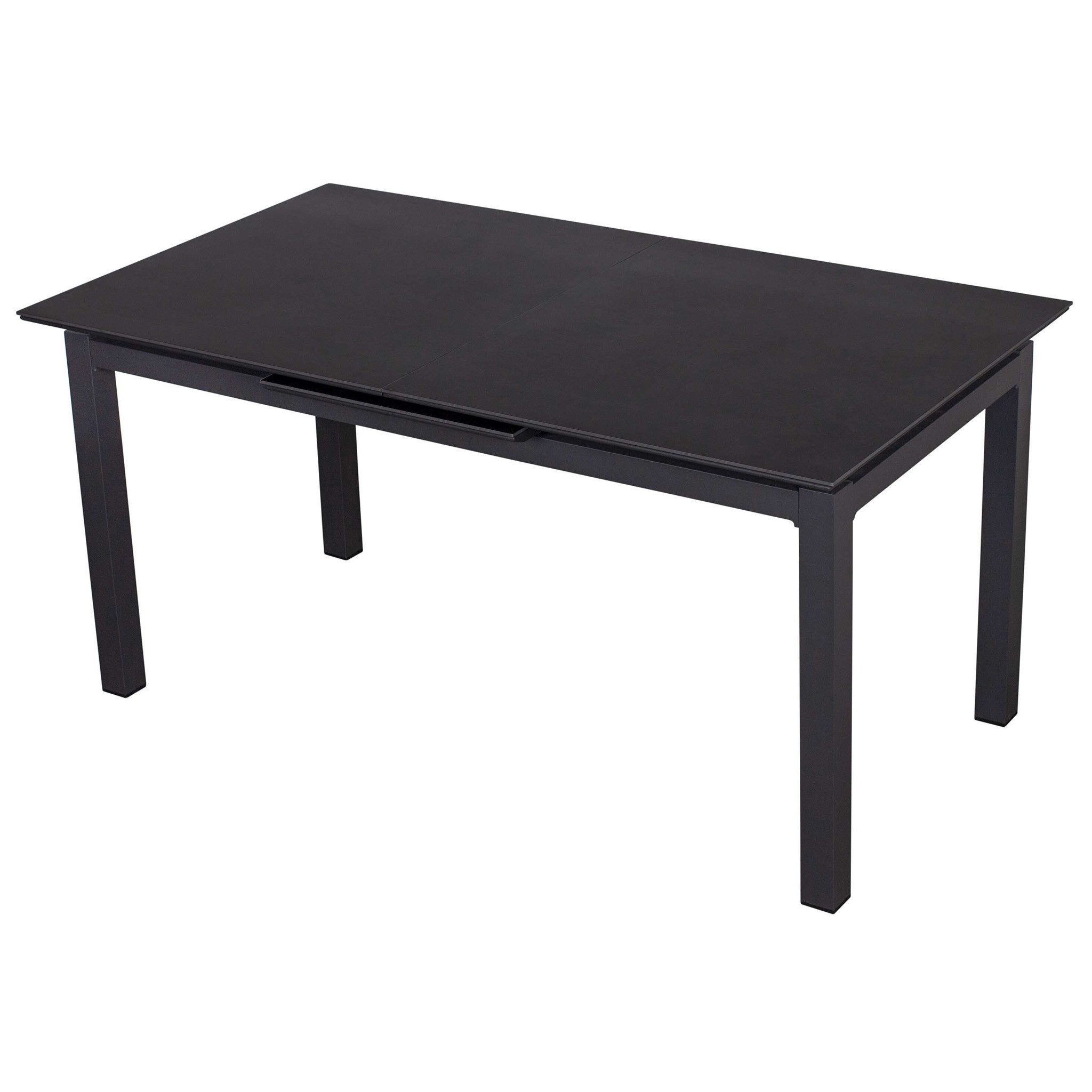 bene living Gartentisch Tarifa - 160/210 x 90 cm (Garten-Ausziehtisch), gesinterte Keramikplatte - kratzfest - wetterfest - rostfrei