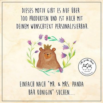 Mr. & Mrs. Panda Glas Bär Königin - Transparent - Geschenk, Teddybär, Mom, Cappuccino Glas, Premium Glas, Herzliche Motive
