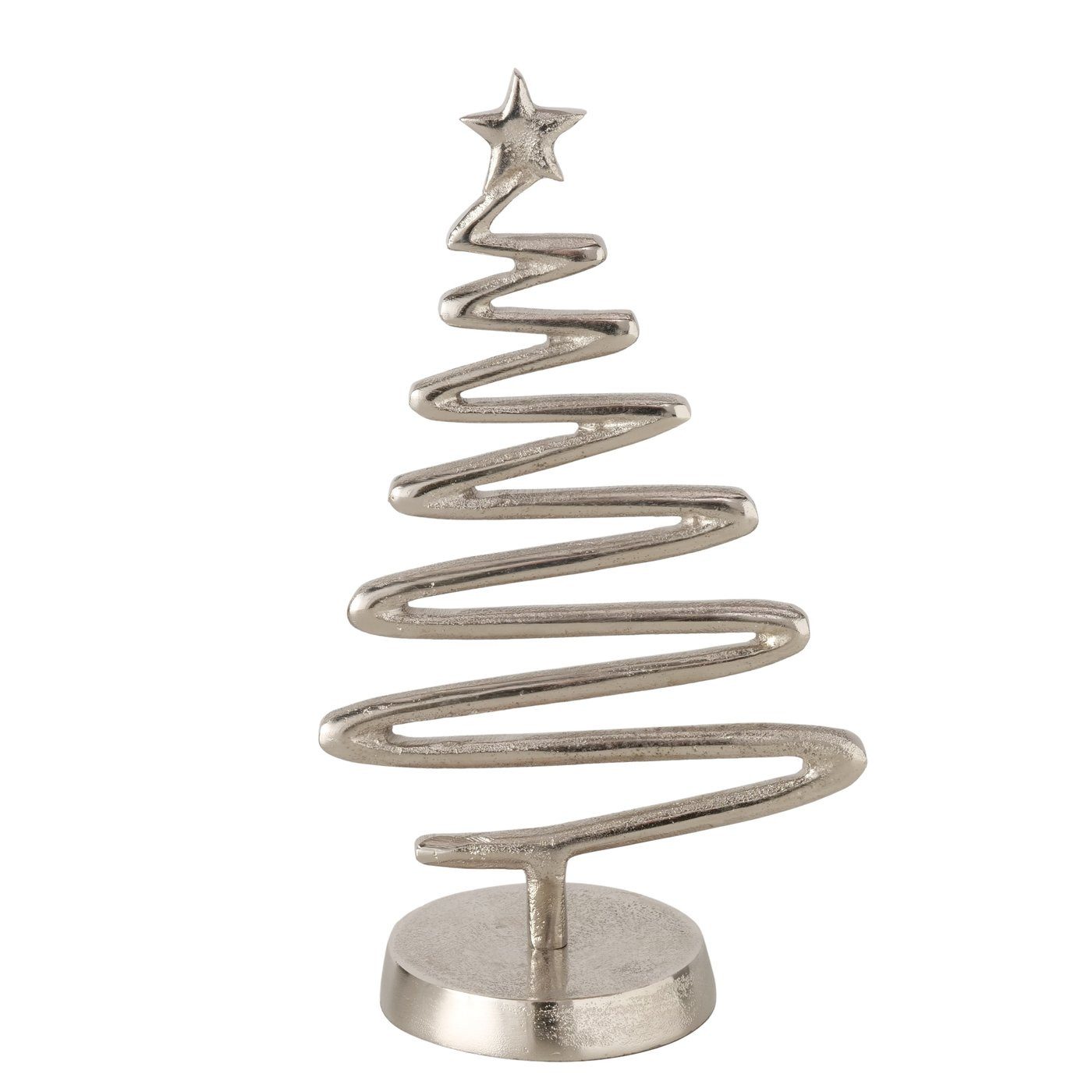MF Weihnachtsfigur Dekoaufsteller Firo Weihnachtsbaum Silber aus Aluminium Höhe 30cm (1 St)