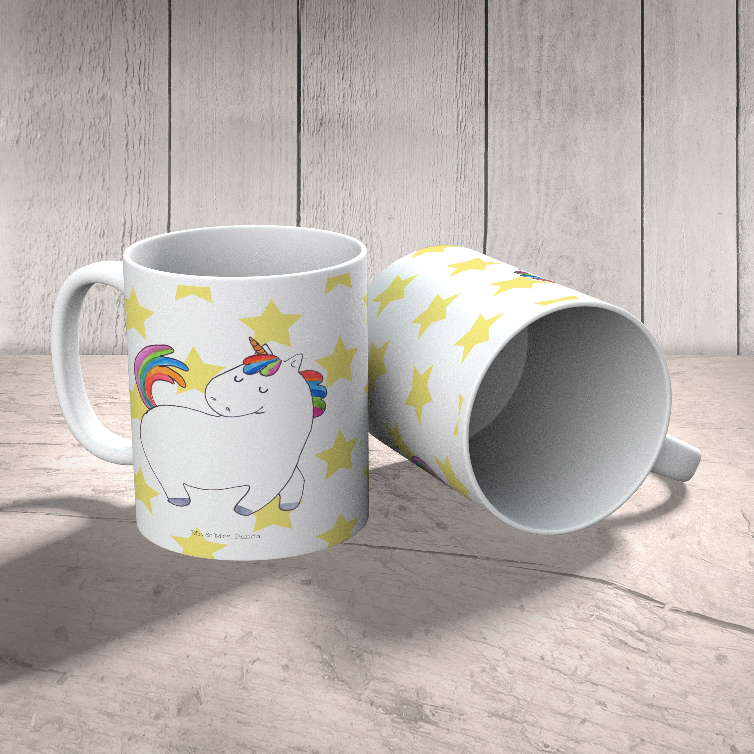 Mr. & Mrs. Panda stolzierend Kaffe, Teebecher, Kaffeebecher, - - Geschenk, Tasse Keramik Weiß Einhorn