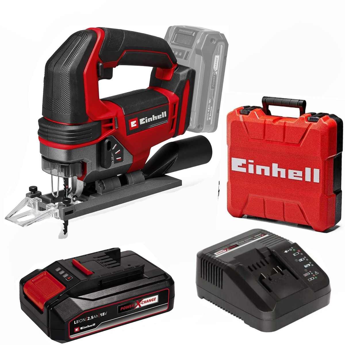 Einhell Akku-Stichsäge 18V Akku-Stichsäge TE-JS 18/100 Li-mit Akku 2,5 Ah, Ladegerät, Koffer