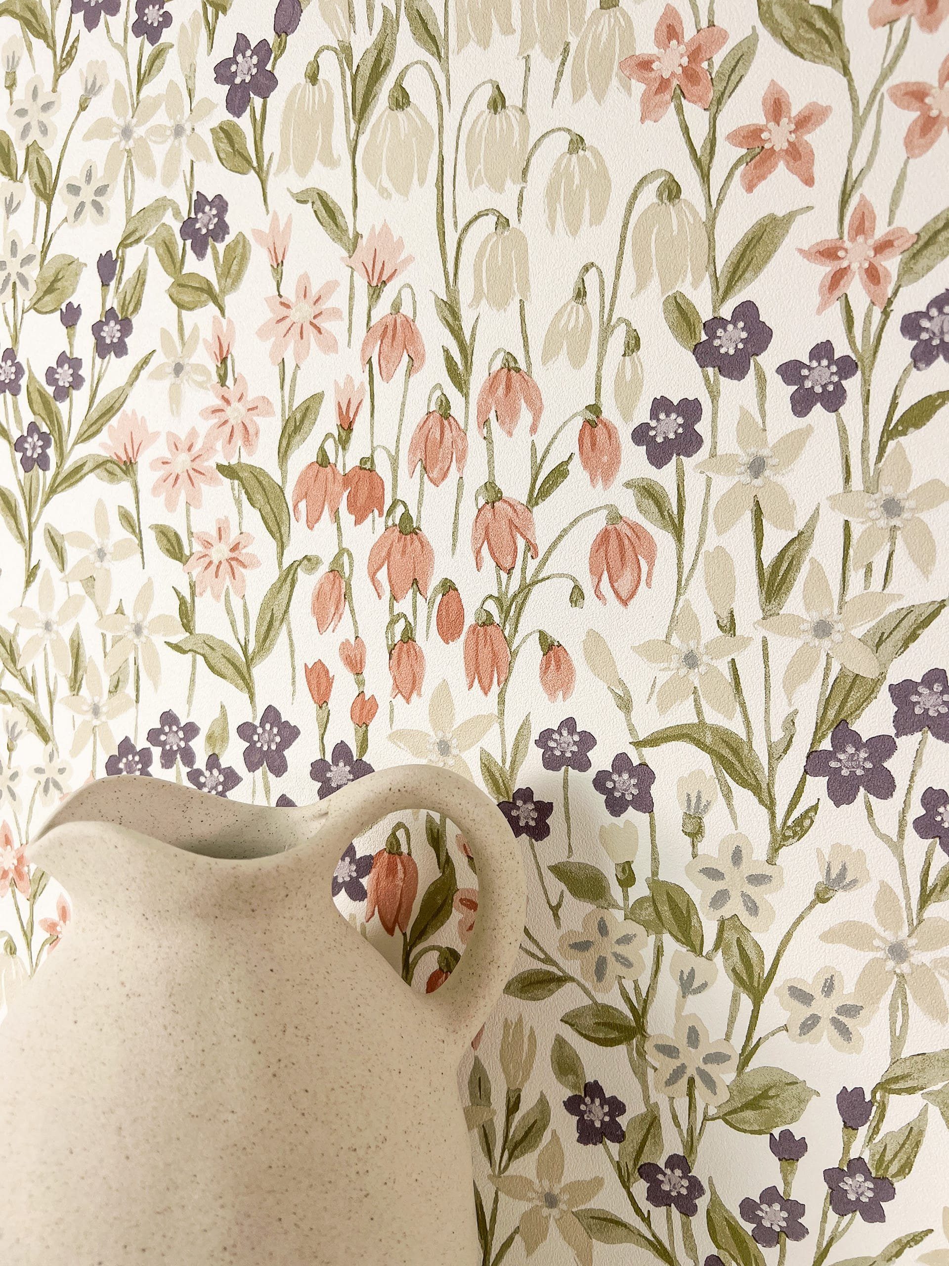 Newroom Vliestapete, Weiß Tapete Floral Blumen günstig online kaufen