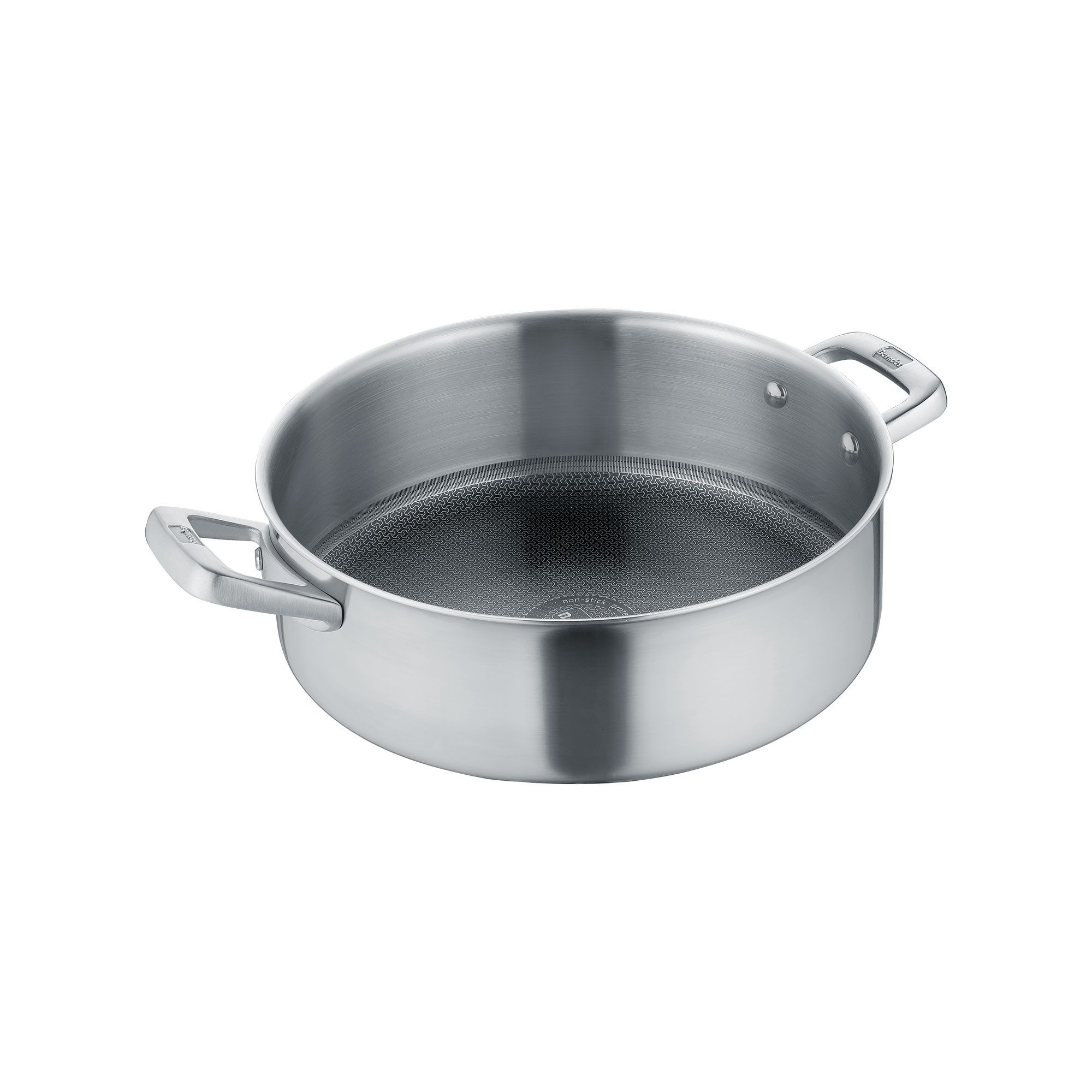 Berndes Servierpfanne mit Glasdeckel 28 oder 32 cm, poliert - Tricion Resist b.nature, 3-Schicht-Material