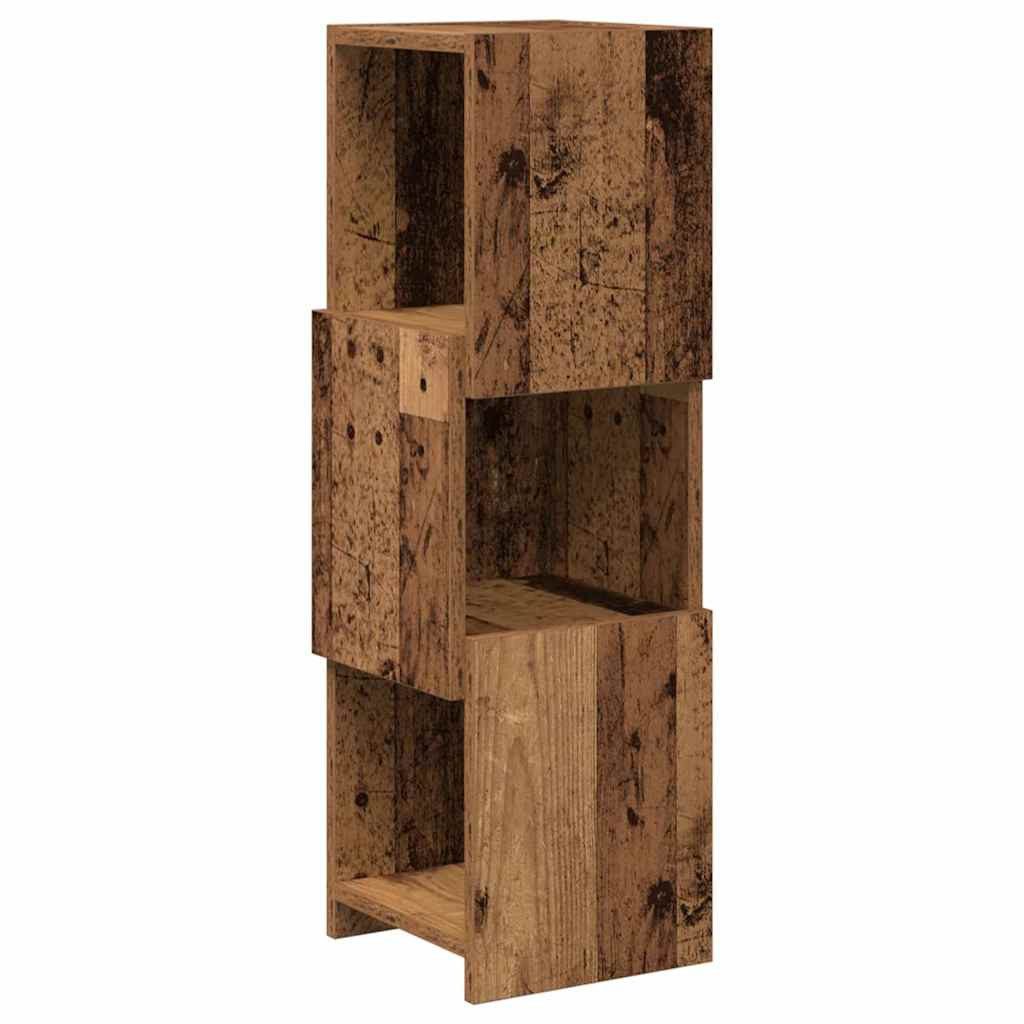 vidaXL Eckschrank Eckschrank 25,5x25x80cm Holzwerkstoff Altholz (1-St)