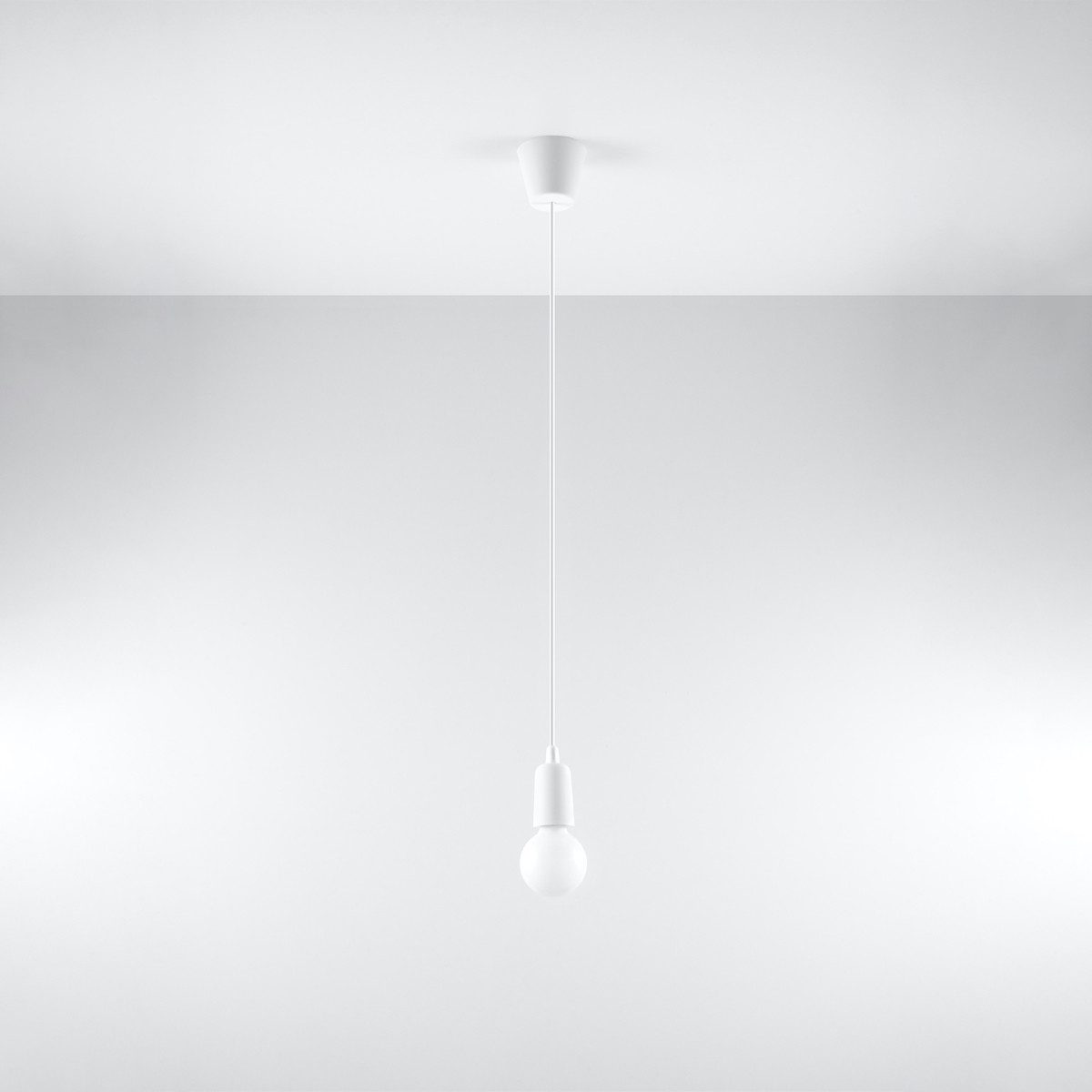 SOLLUX lighting Hängeleuchte Hängeleuchte Diego 1 Weiß, Nicht enthalten