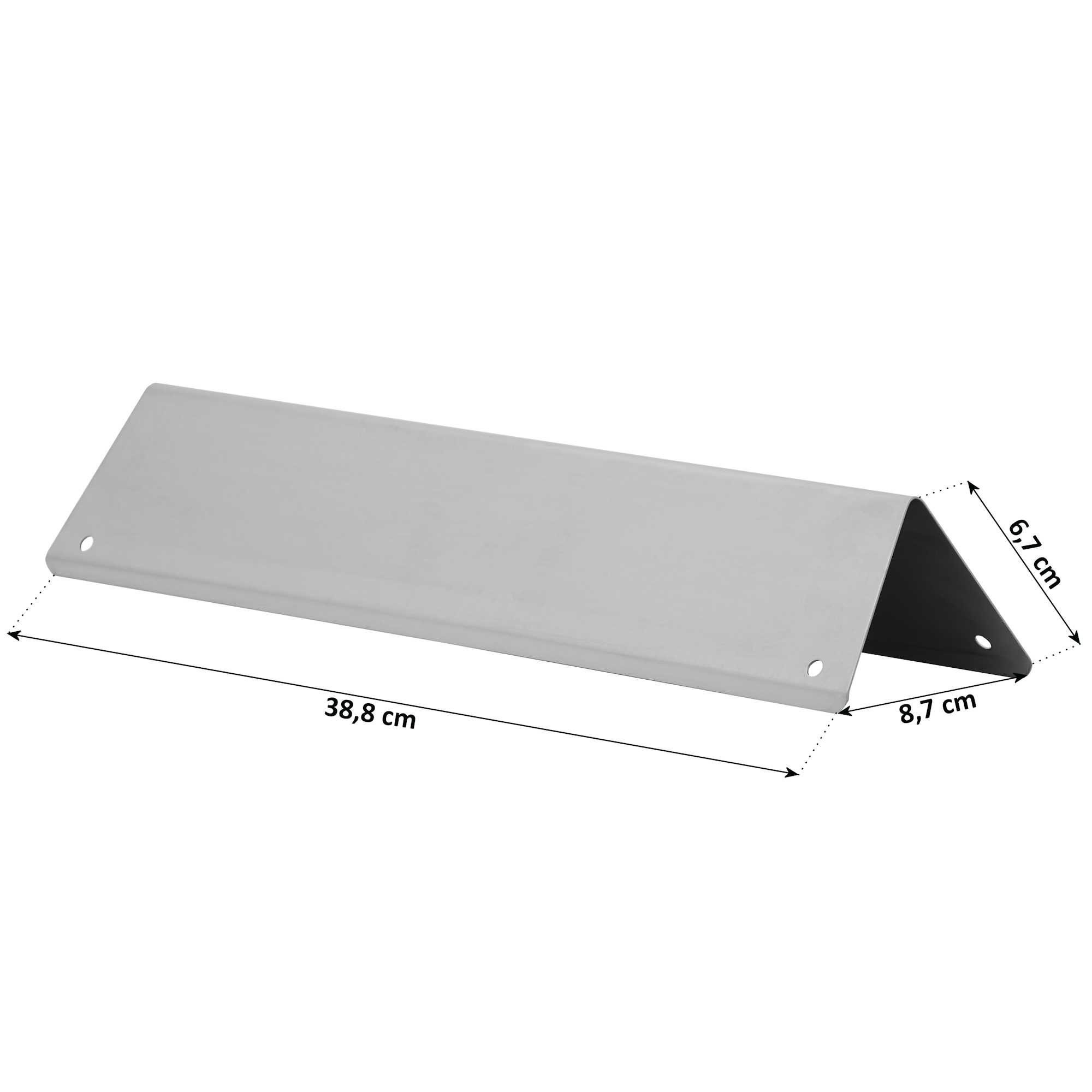 BBQ-Toro Gasgrill Edelstahl Flammenverteiler Set (3 Stück), 38,8 x 8,7cm, Aromaschiene, Passt zu: Weber Spirit 200 Serie ab 2013 (Regler an der Vorderseite)